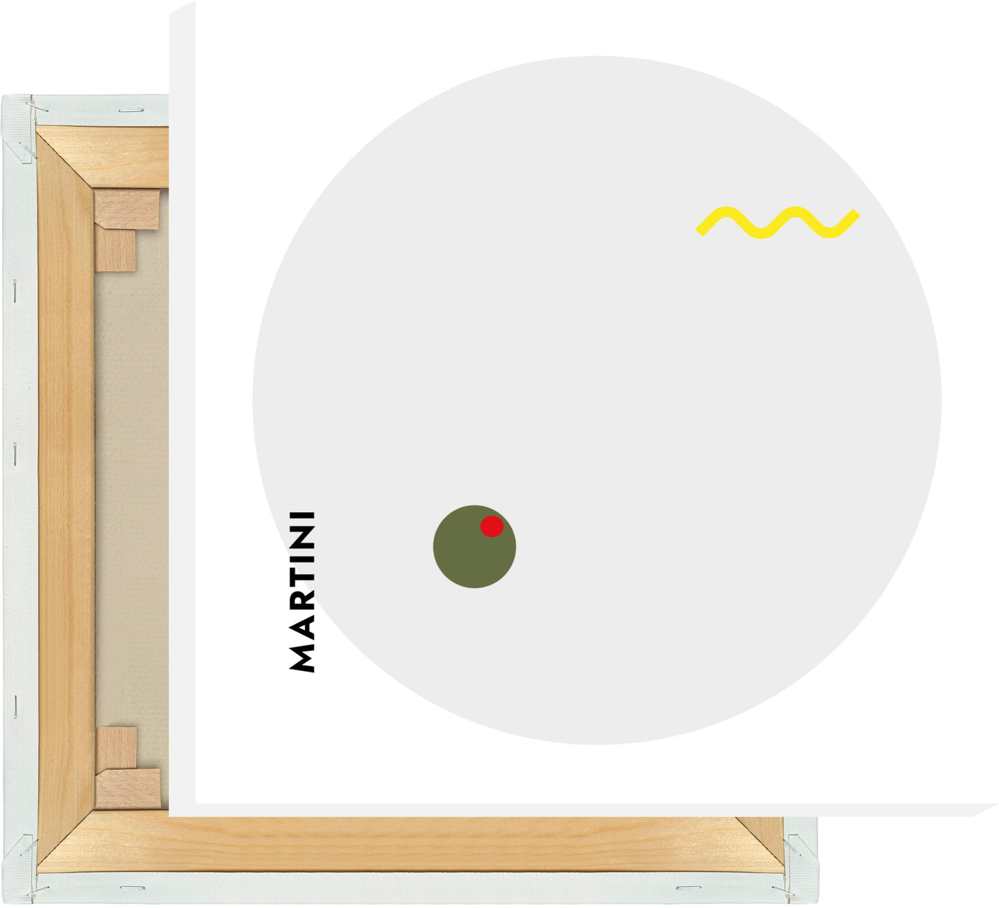 Leinwand Cocktail Martini - Rund