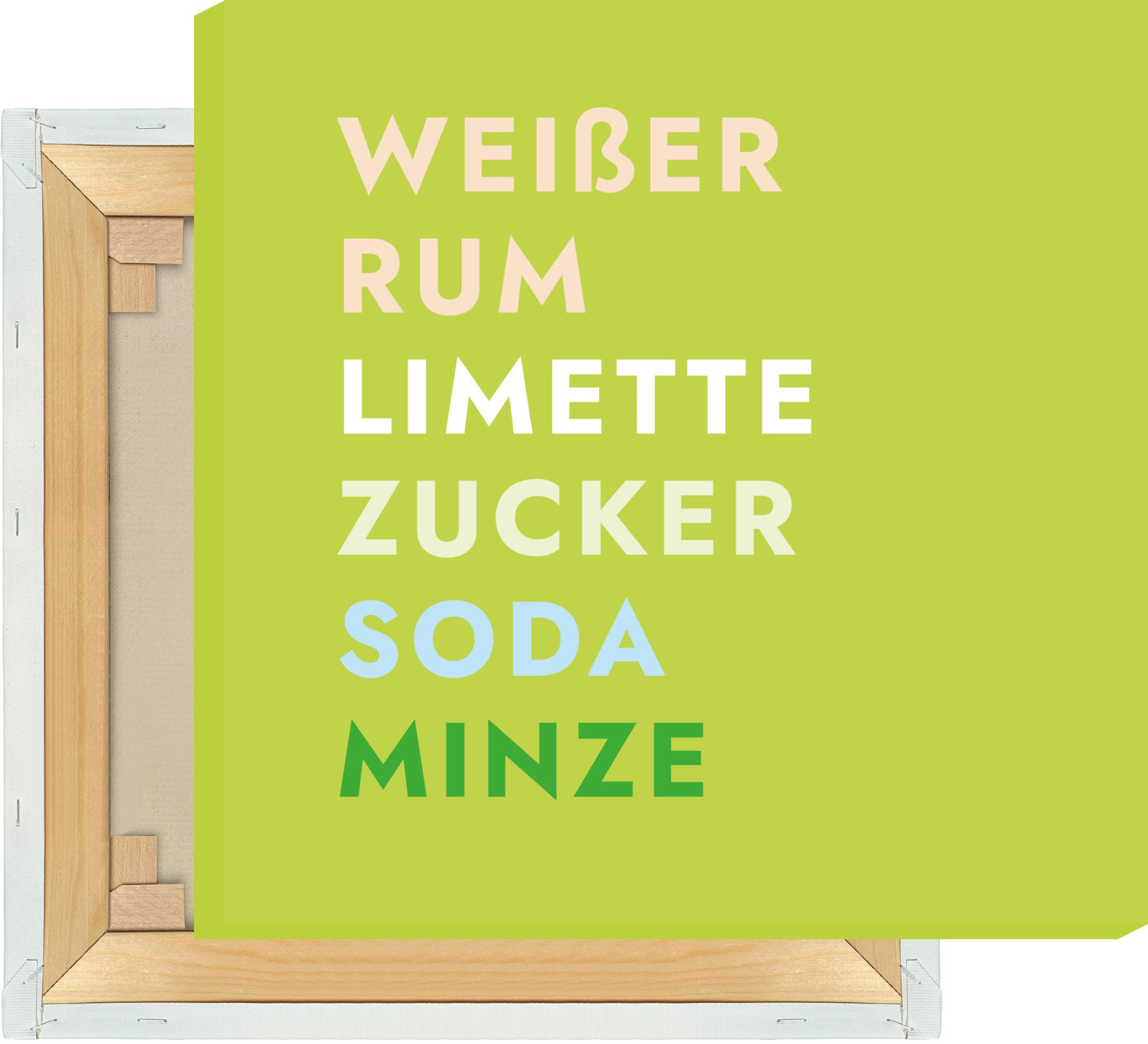 Leinwand Cocktail Mojito - Text