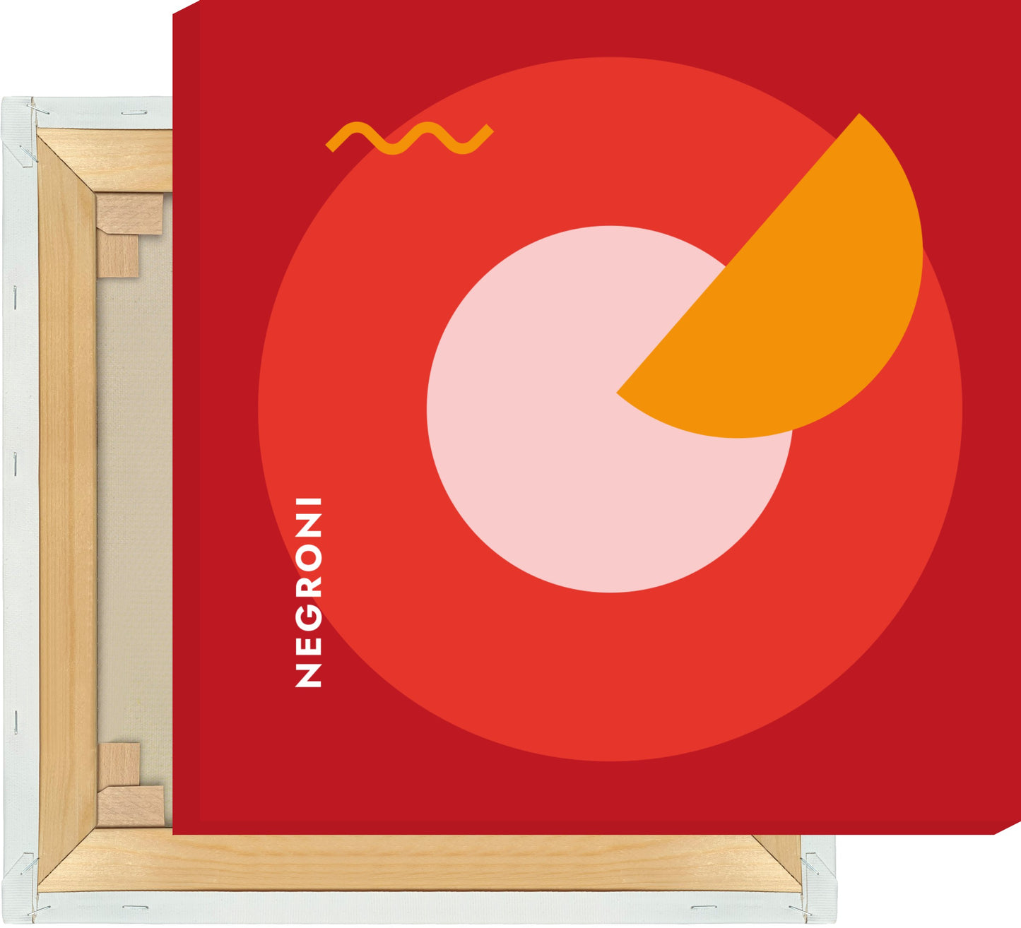 Leinwand Cocktail Negroni - Rund