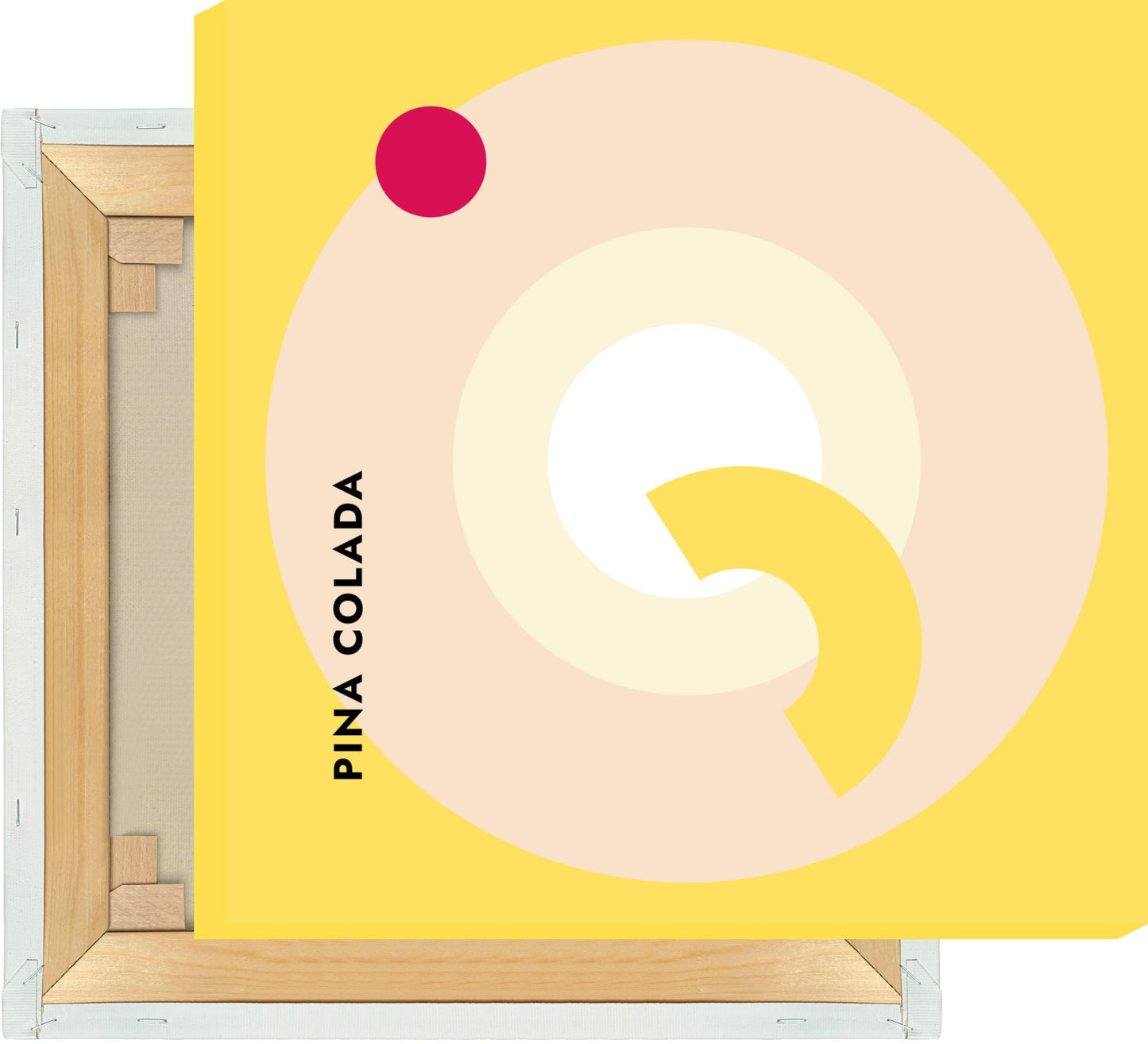 Leinwand Cocktail Pina Colada - Rund