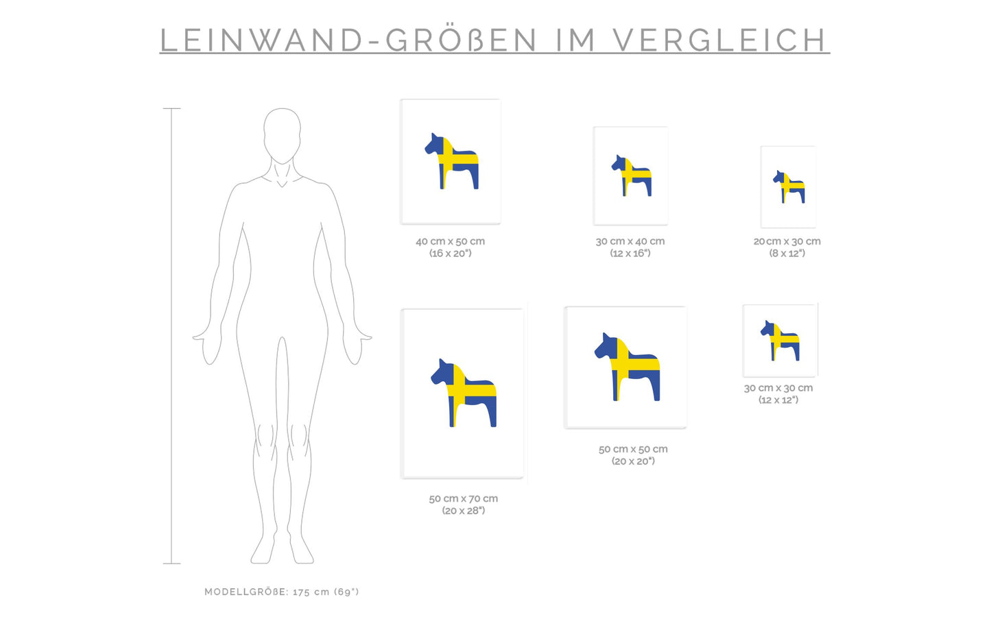 Leinwand Dalapferd Flagge