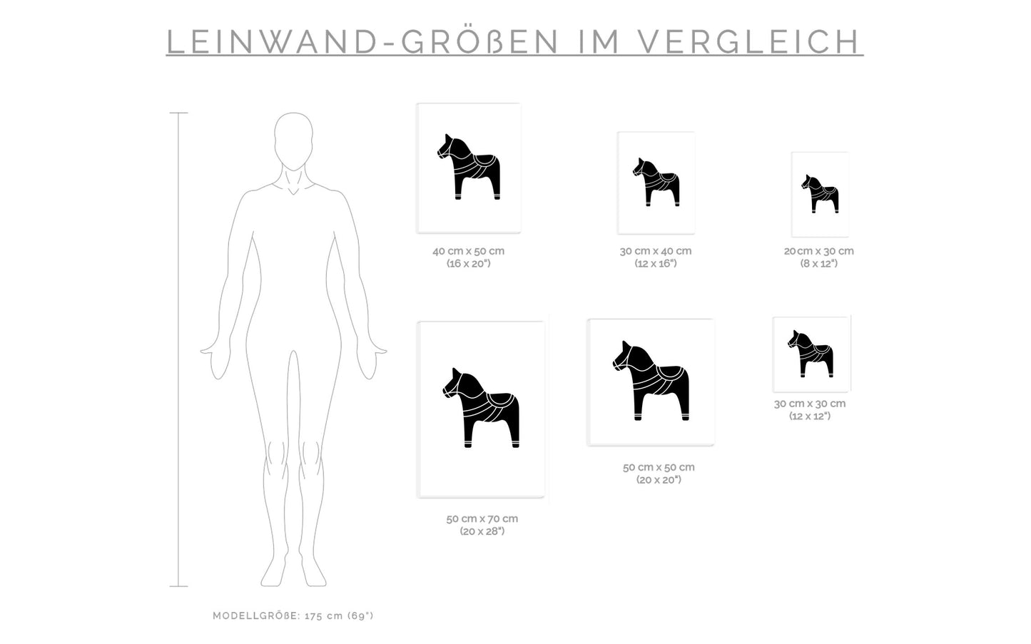 Leinwand Dalapferd minimal