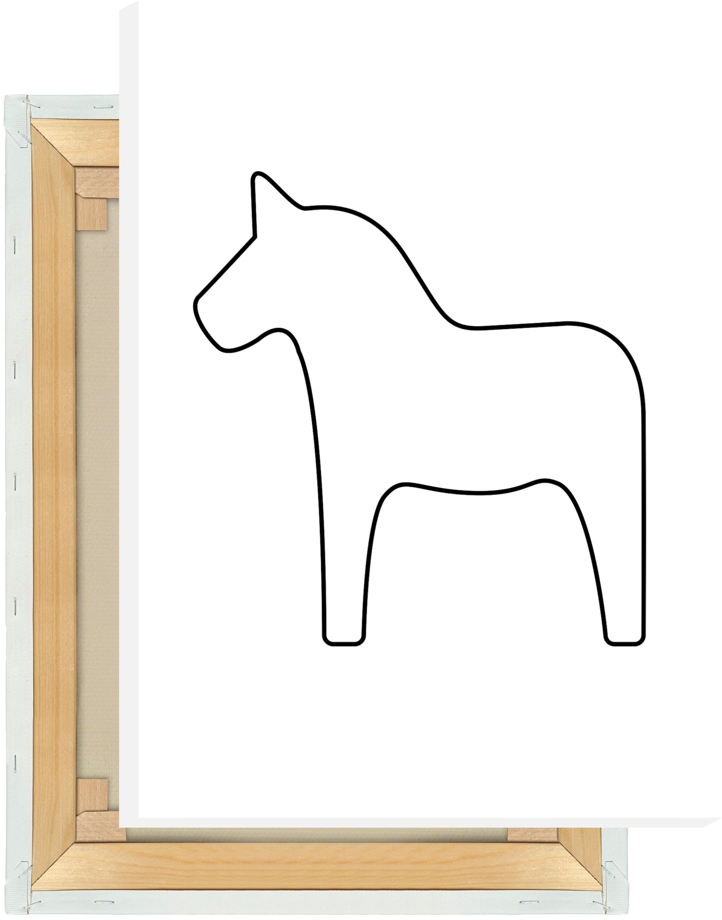 Leinwand Dalapferd Outline groß