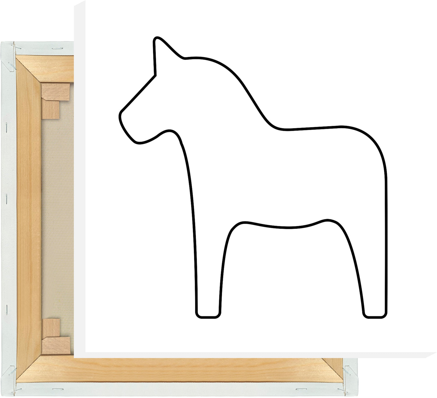 Leinwand Dalapferd Outline groß