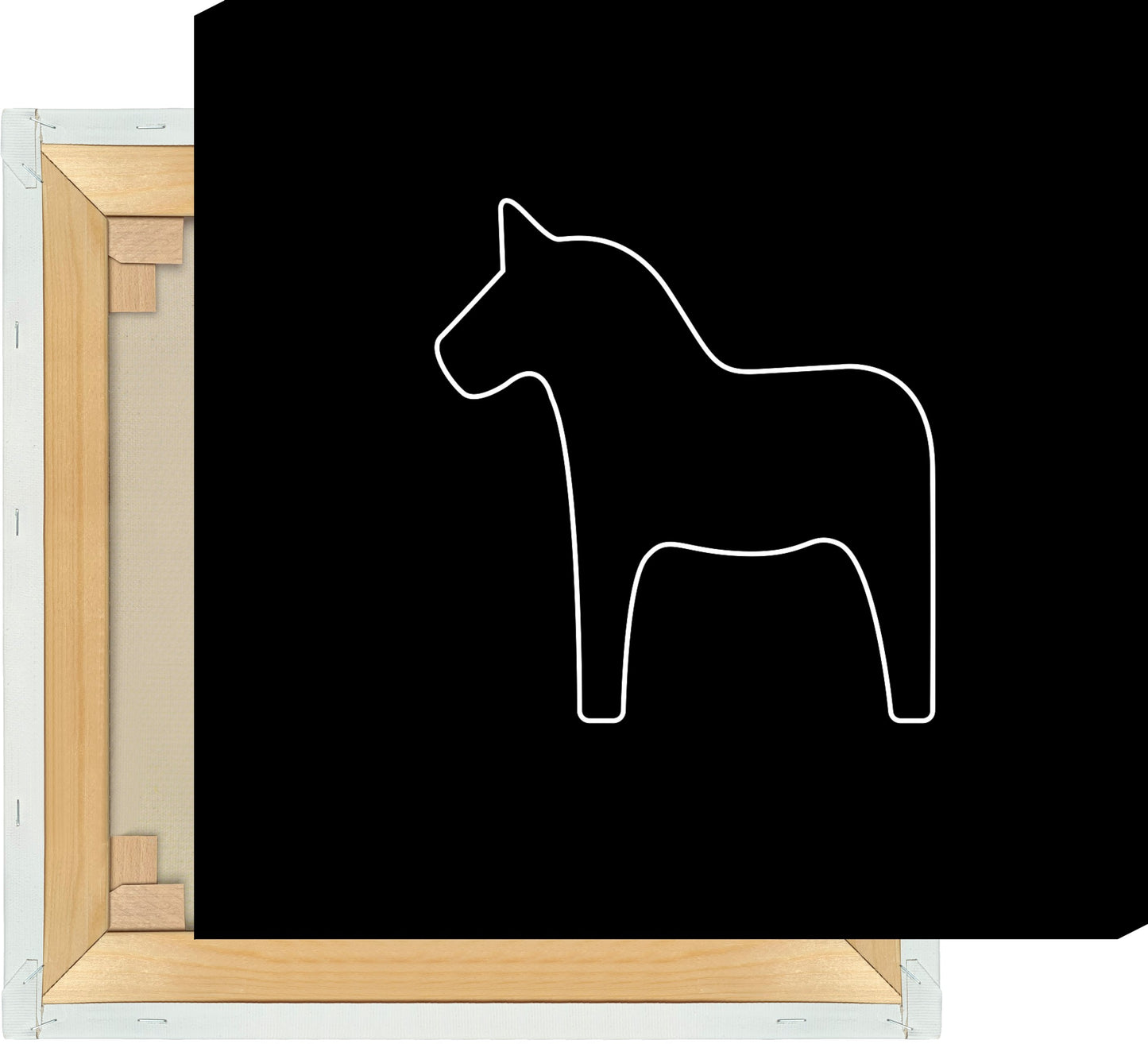 Leinwand Dalapferd Outline mittel