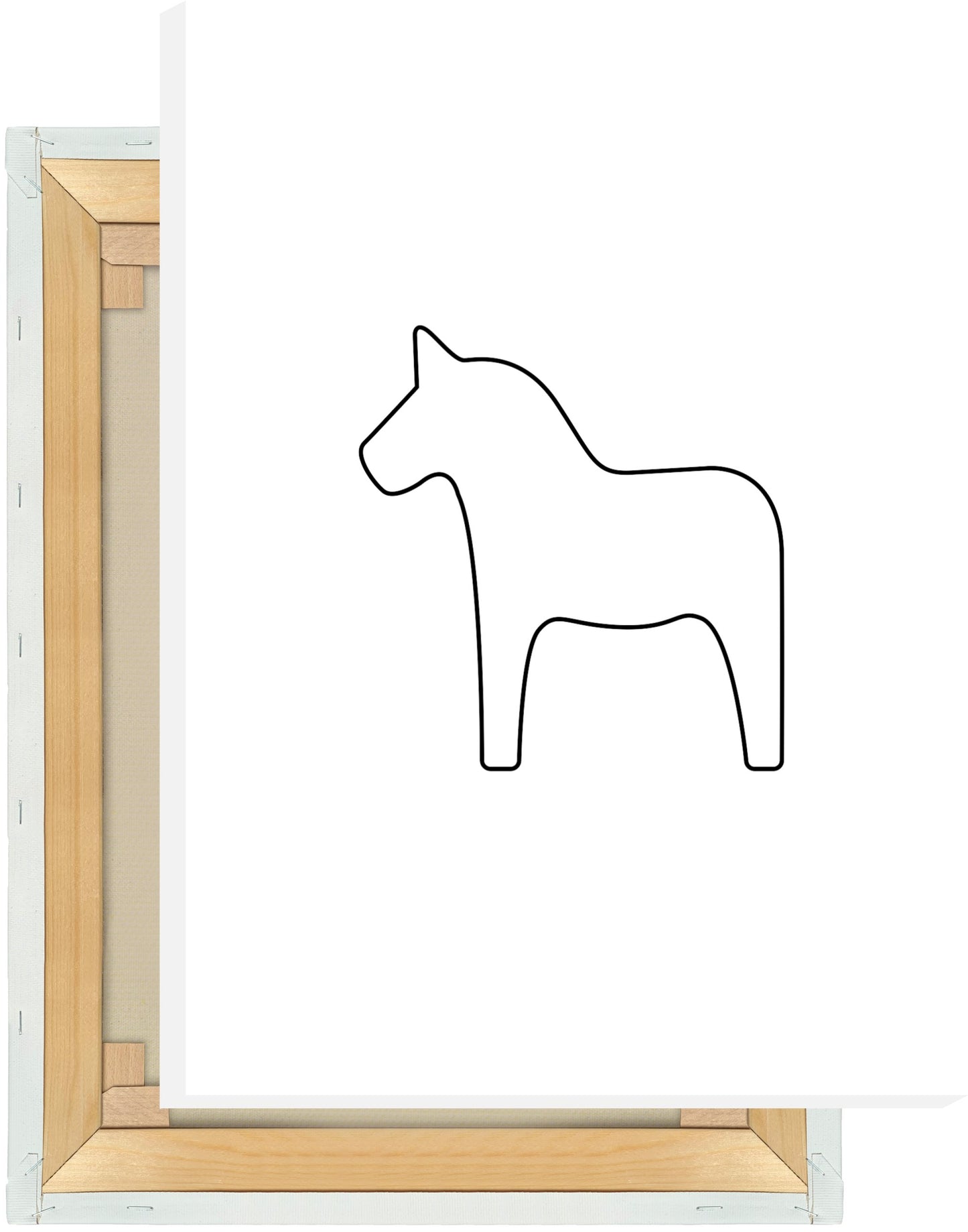 Leinwand Dalapferd Outline mittel