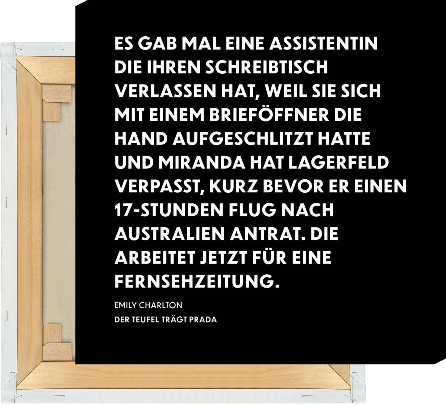 Leinwand Die arbeitet jetzt für eine Fernsehzeitung. - Emily Charlton - The Devil Wears Prada (Der Teufel trägt Prada)