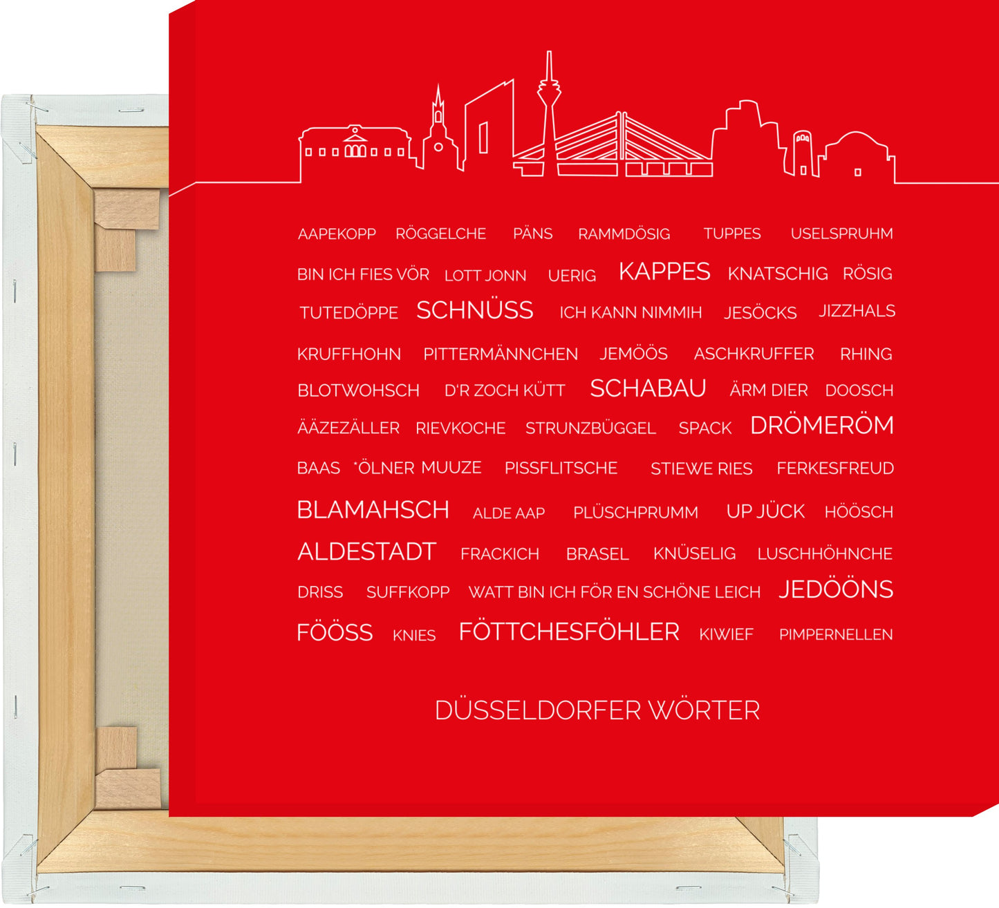 Leinwand Düsseldorfer Wörter #1