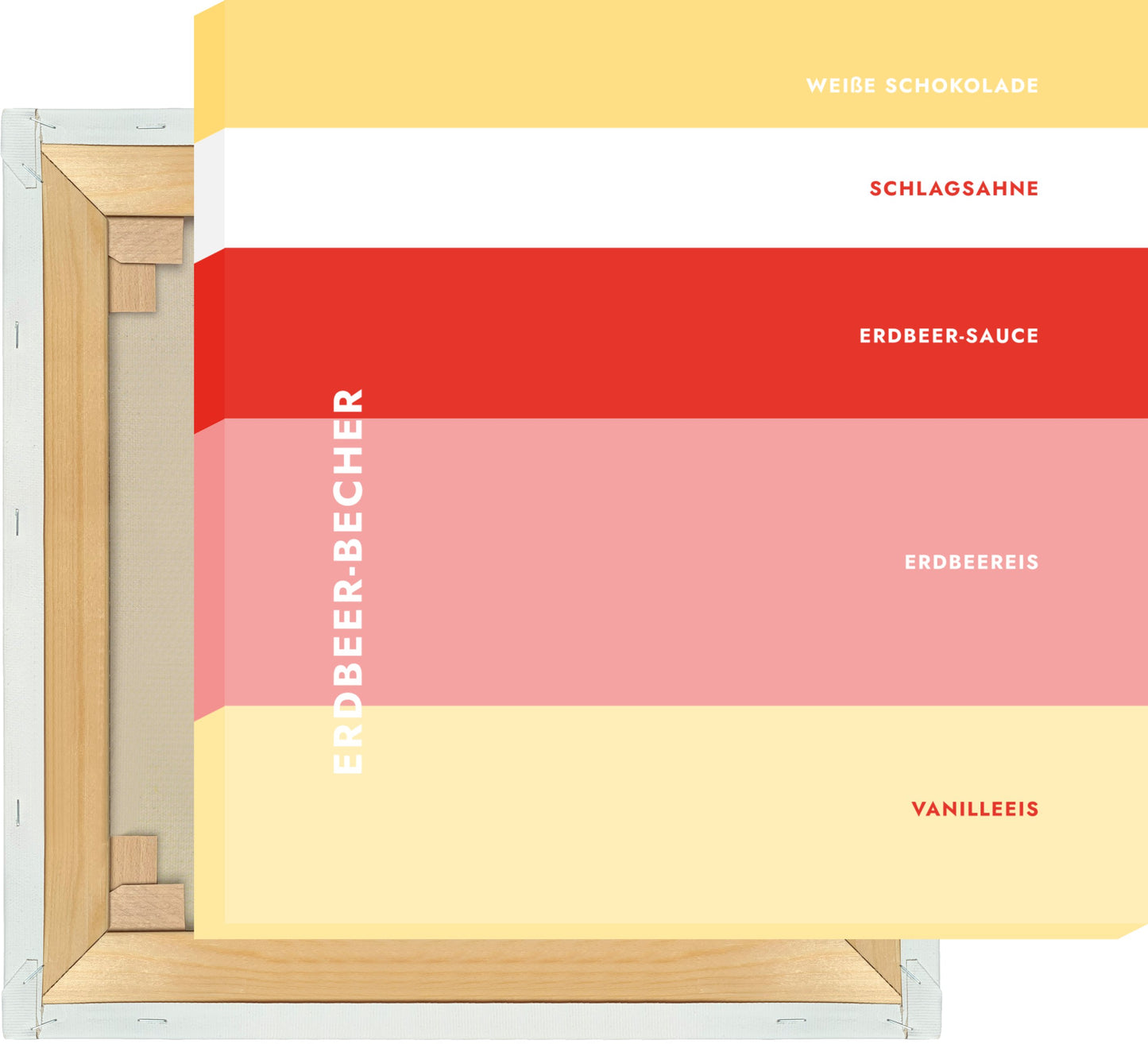 Leinwand Eisbecher - Erdbeer