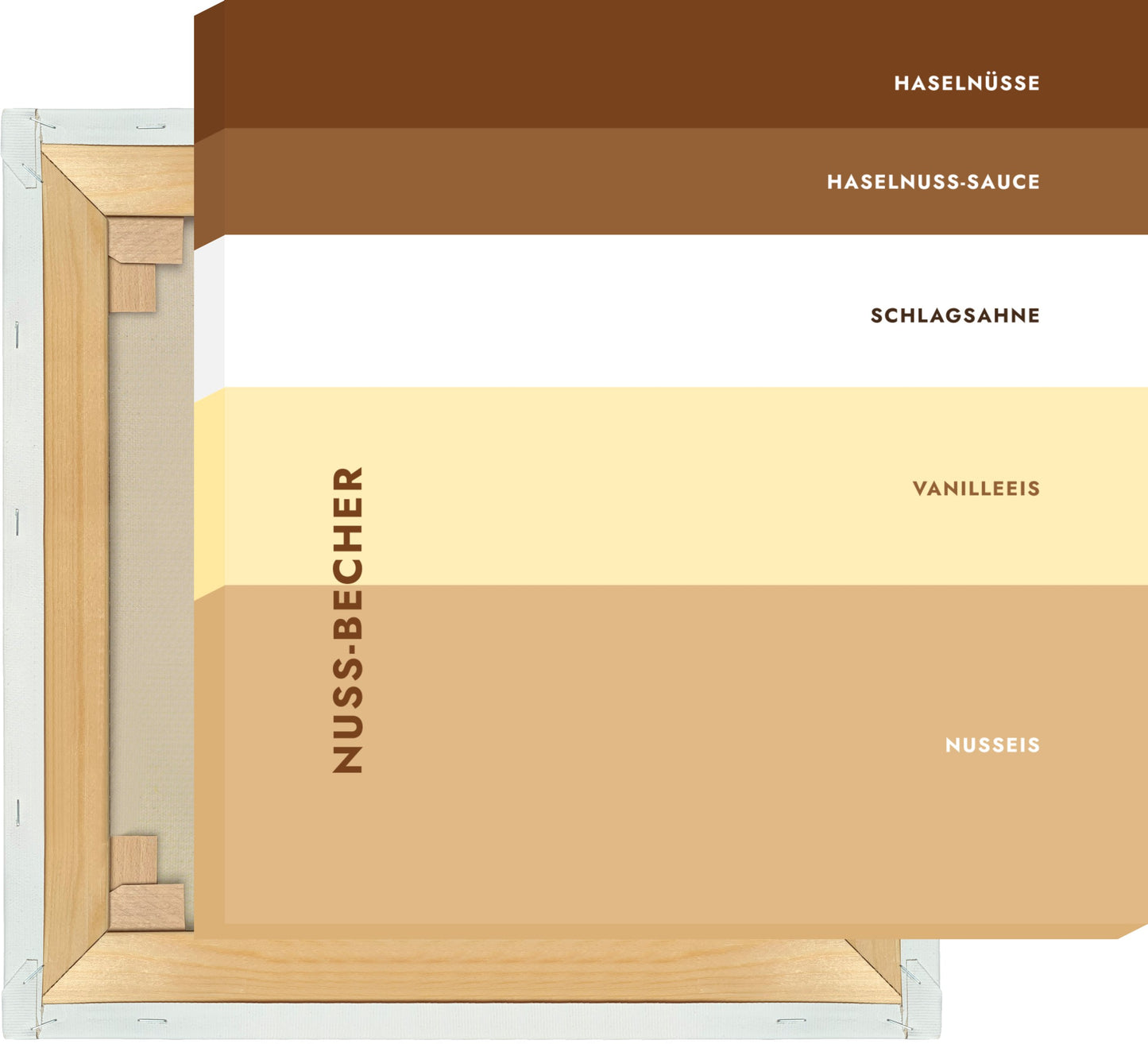 Leinwand Eisbecher - Nuss