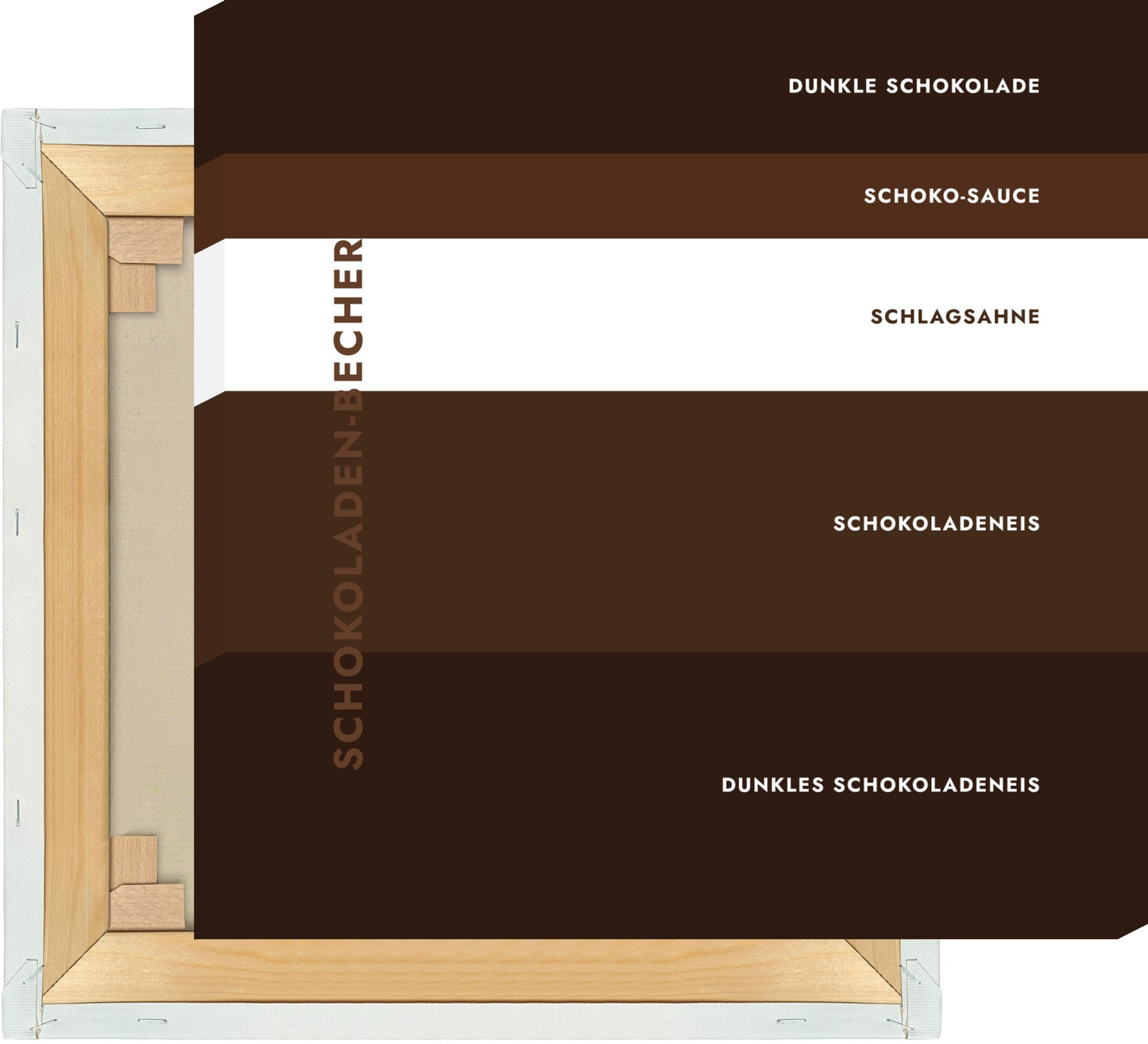 Leinwand Eisbecher - Schokolade