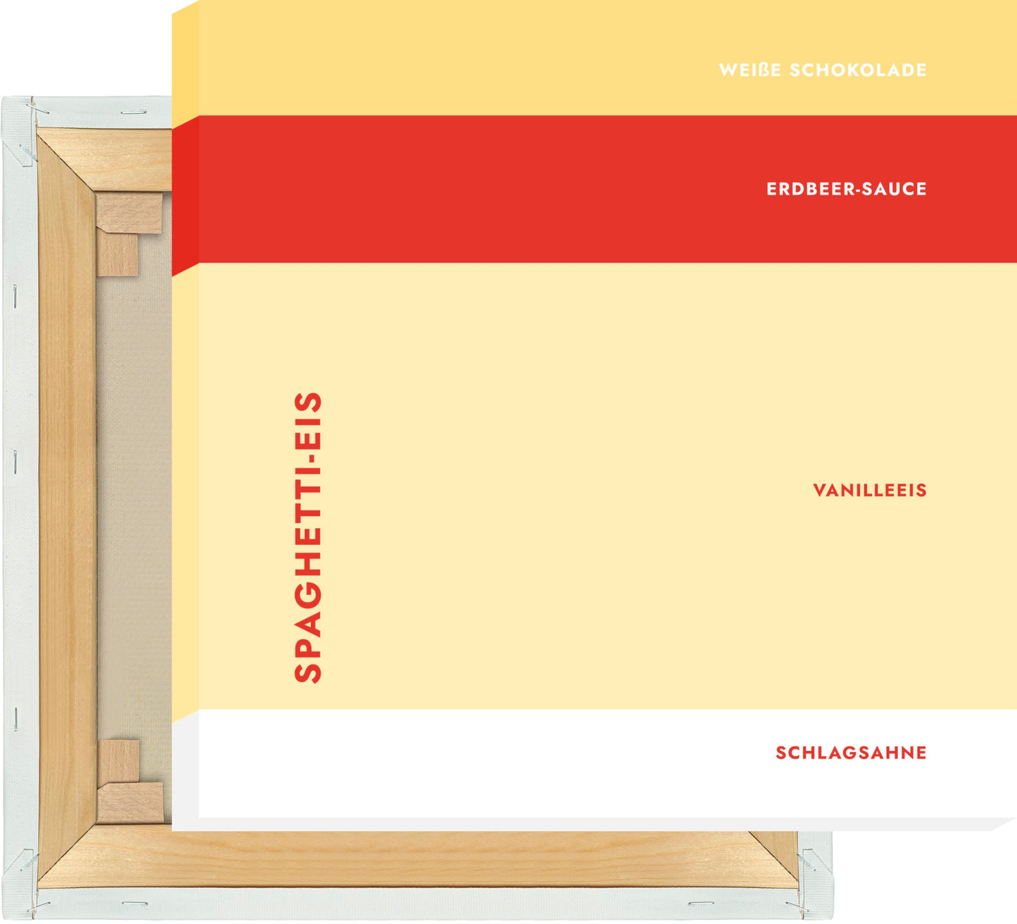 Leinwand Eisbecher - Spaghetti