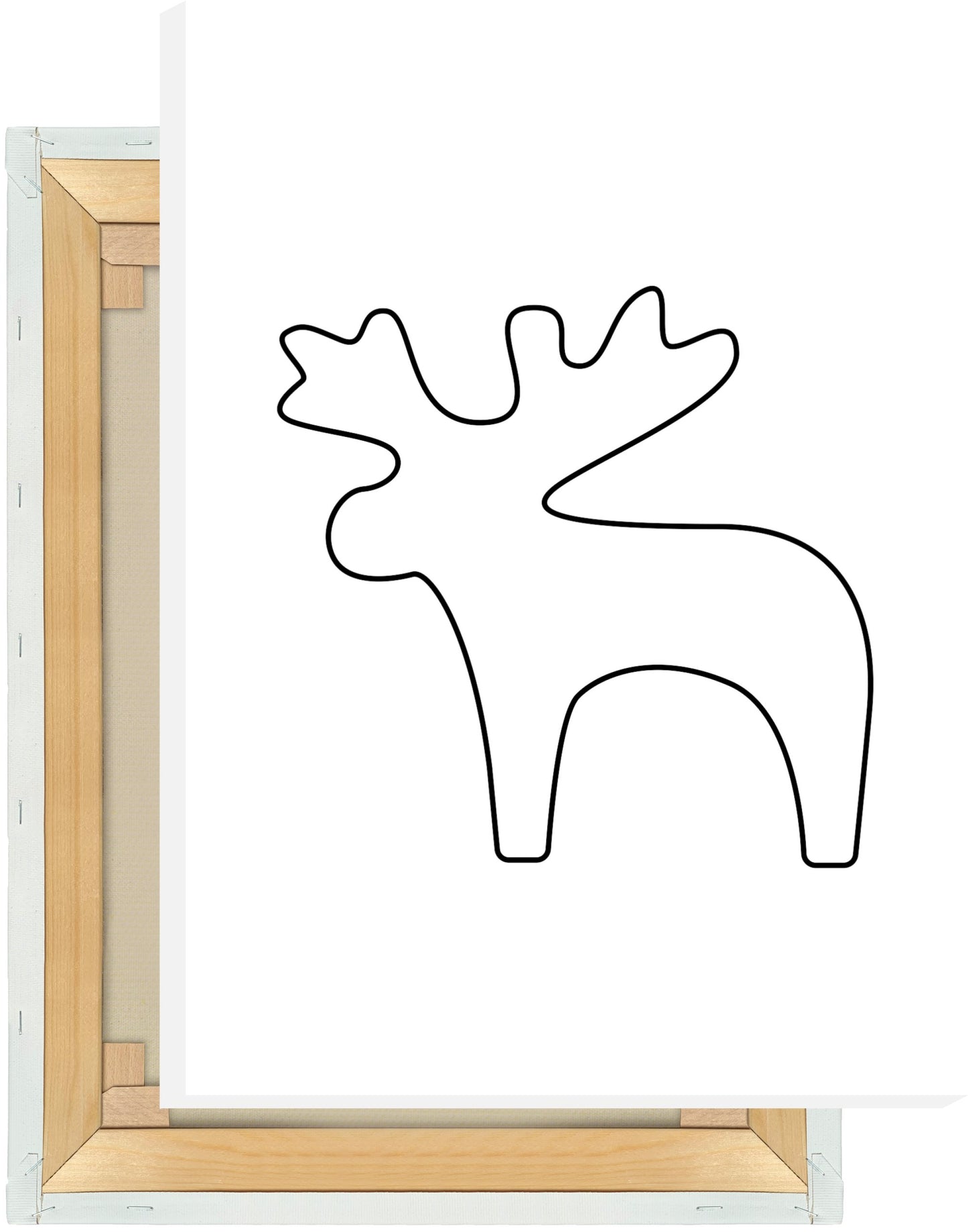 Leinwand Elch Outline groß