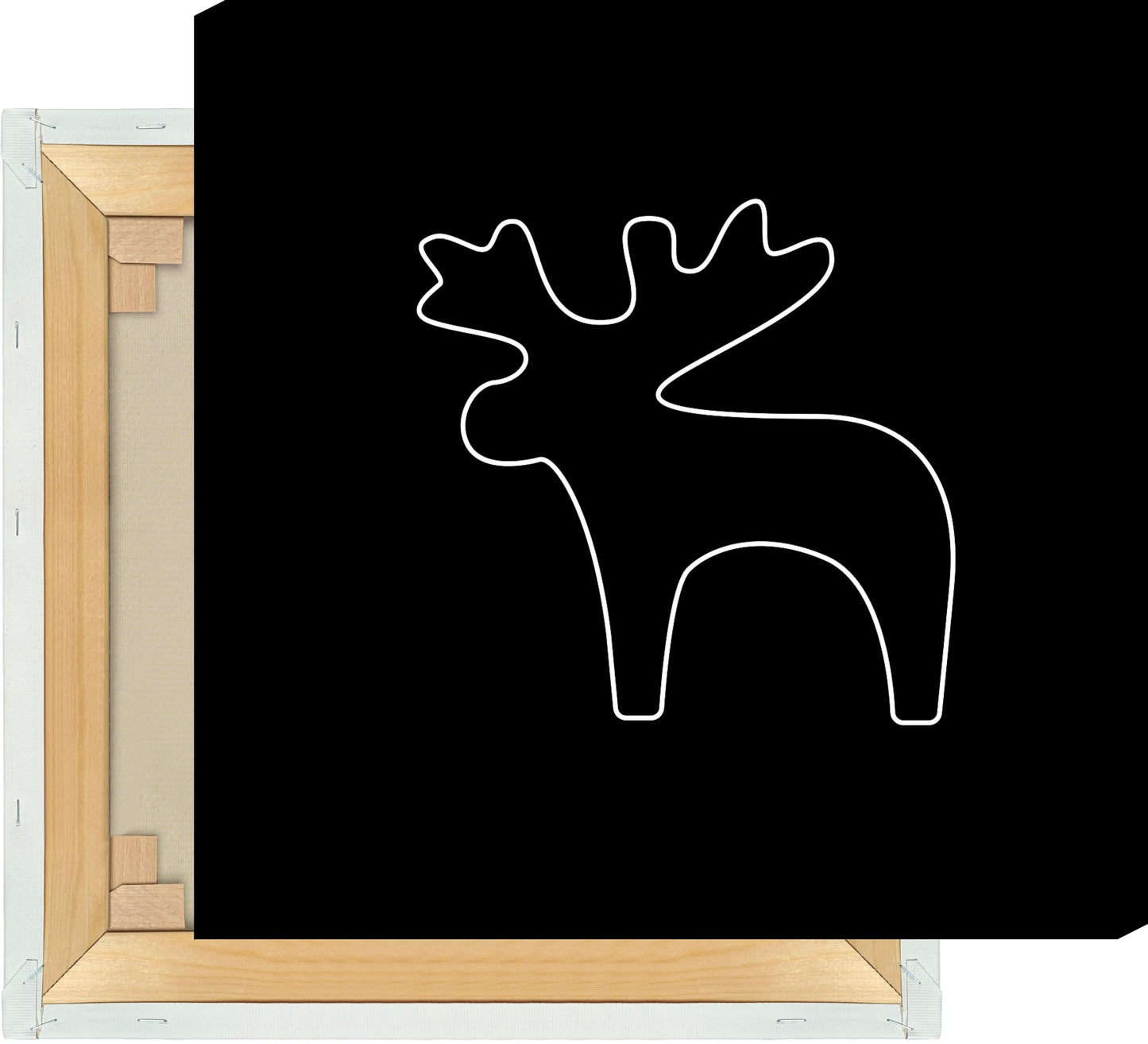 Leinwand Elch Outline mittel