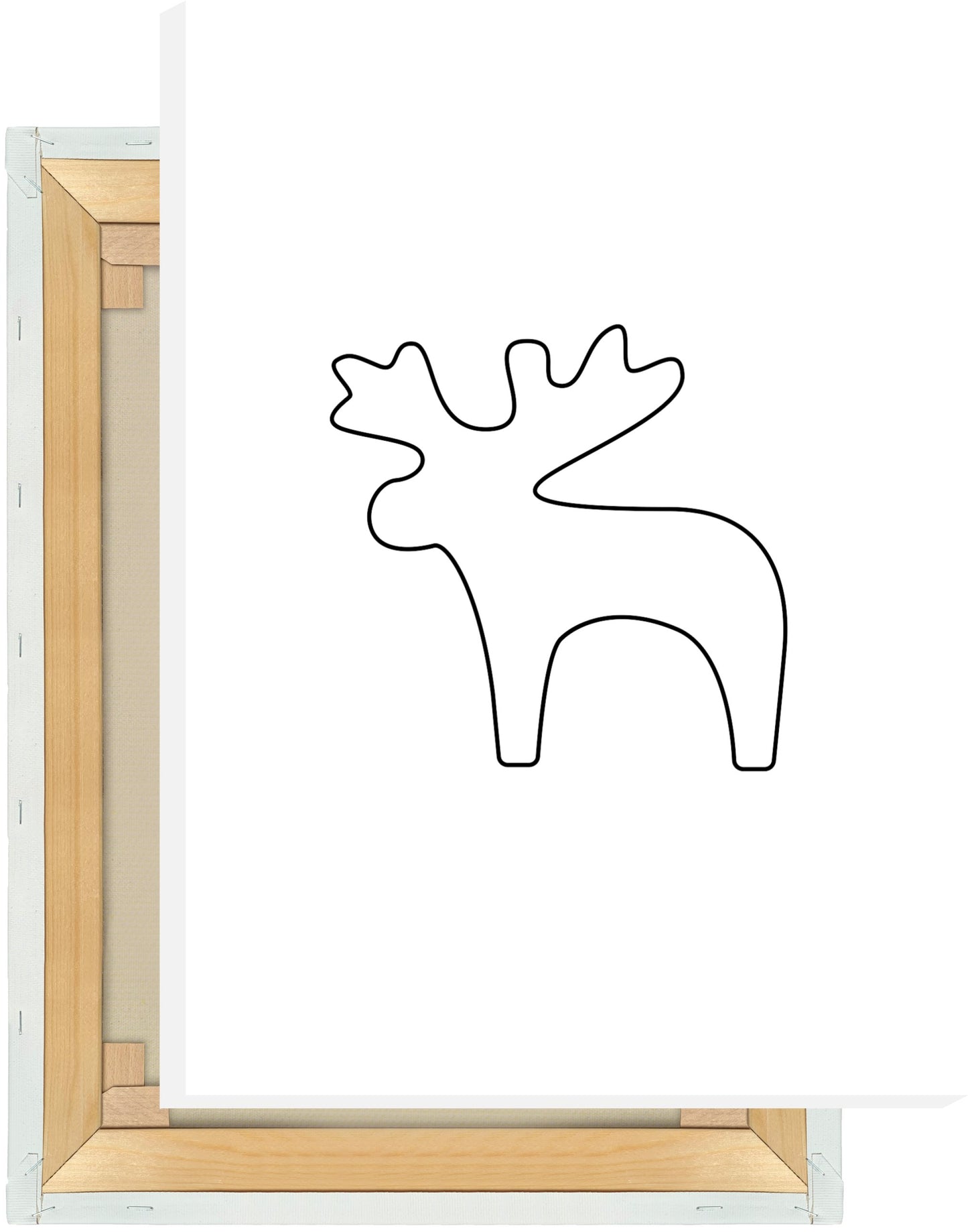 Leinwand Elch Outline mittel