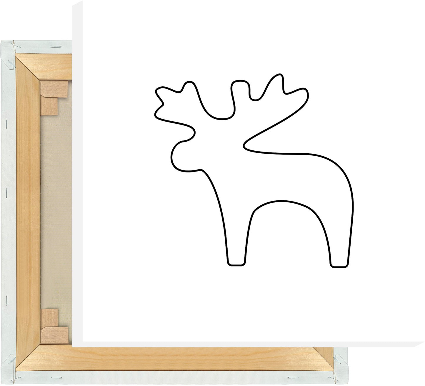 Leinwand Elch Outline mittel