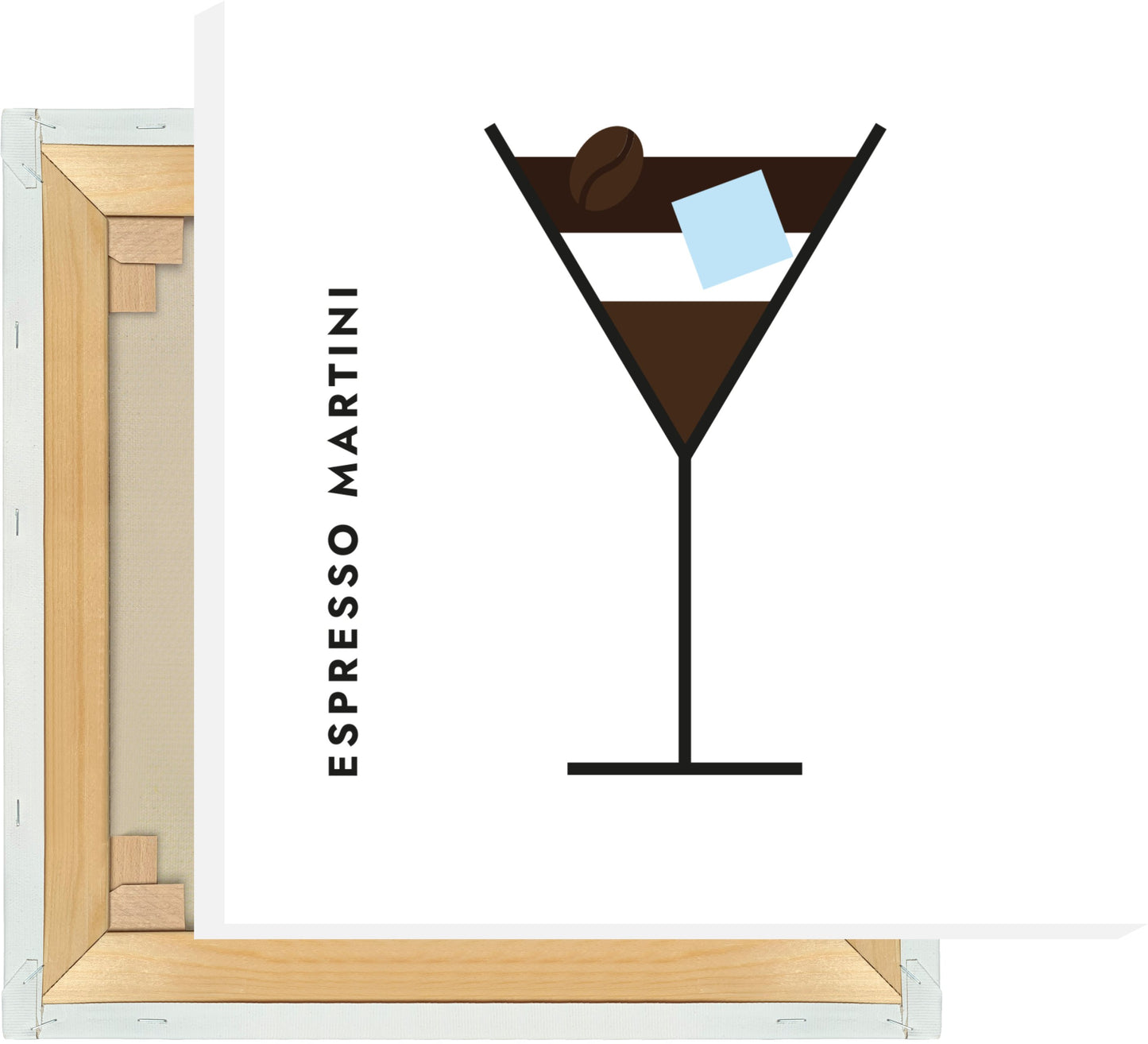 Leinwand Espresso Martini im Glas (Bauhaus-Style)