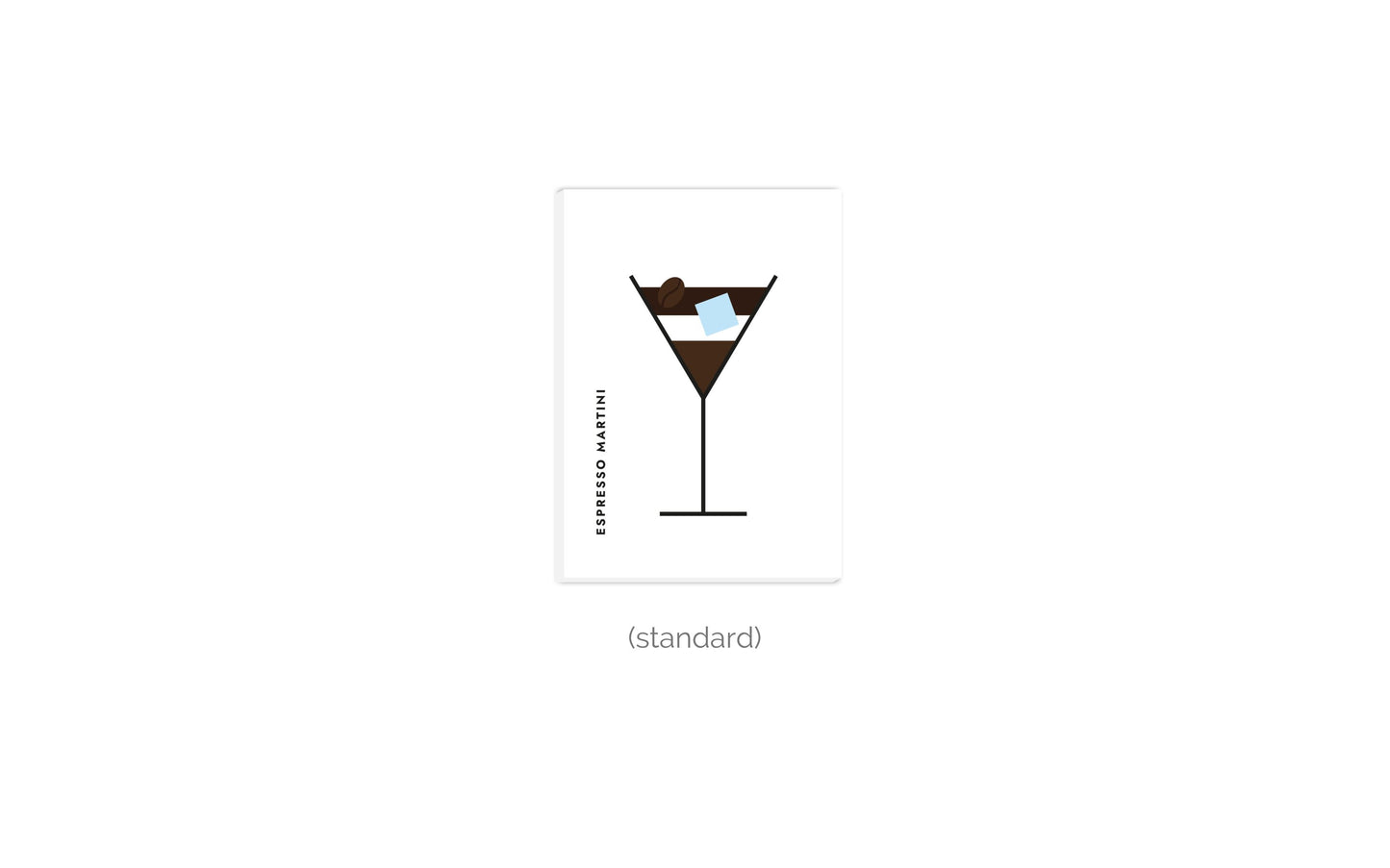 Leinwand Espresso Martini im Glas (Bauhaus-Style)
