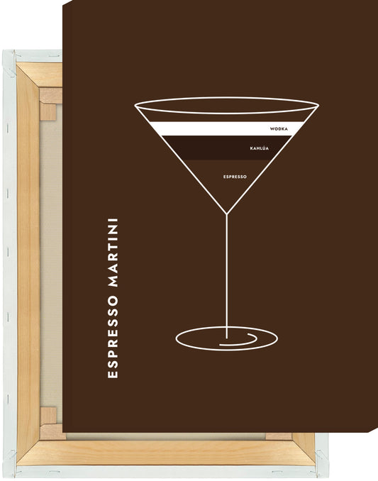 Leinwand Espresso Martini im Glas