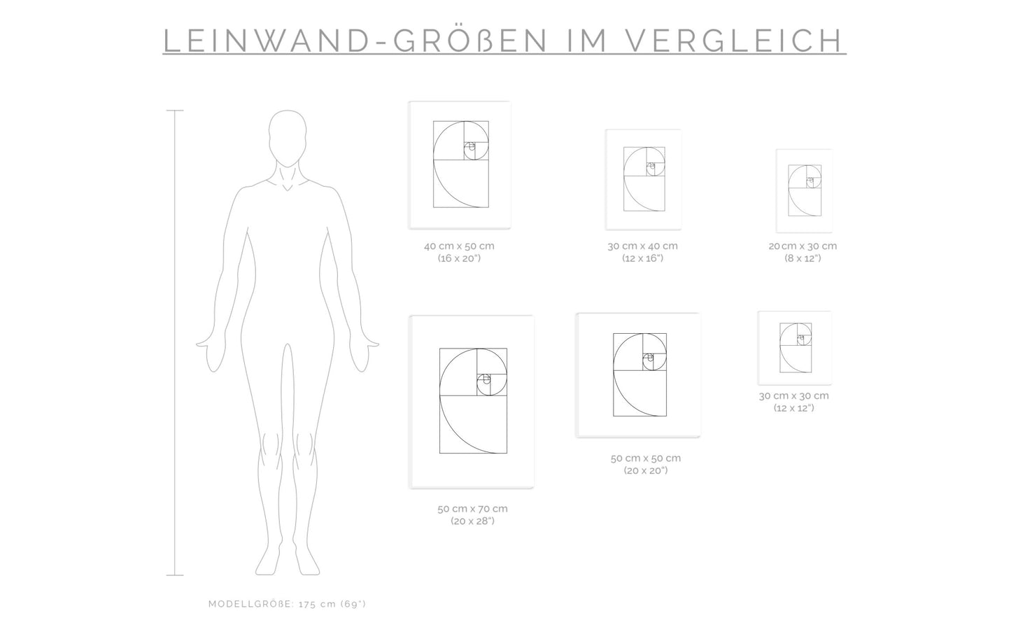 Leinwand Fibonacci groß