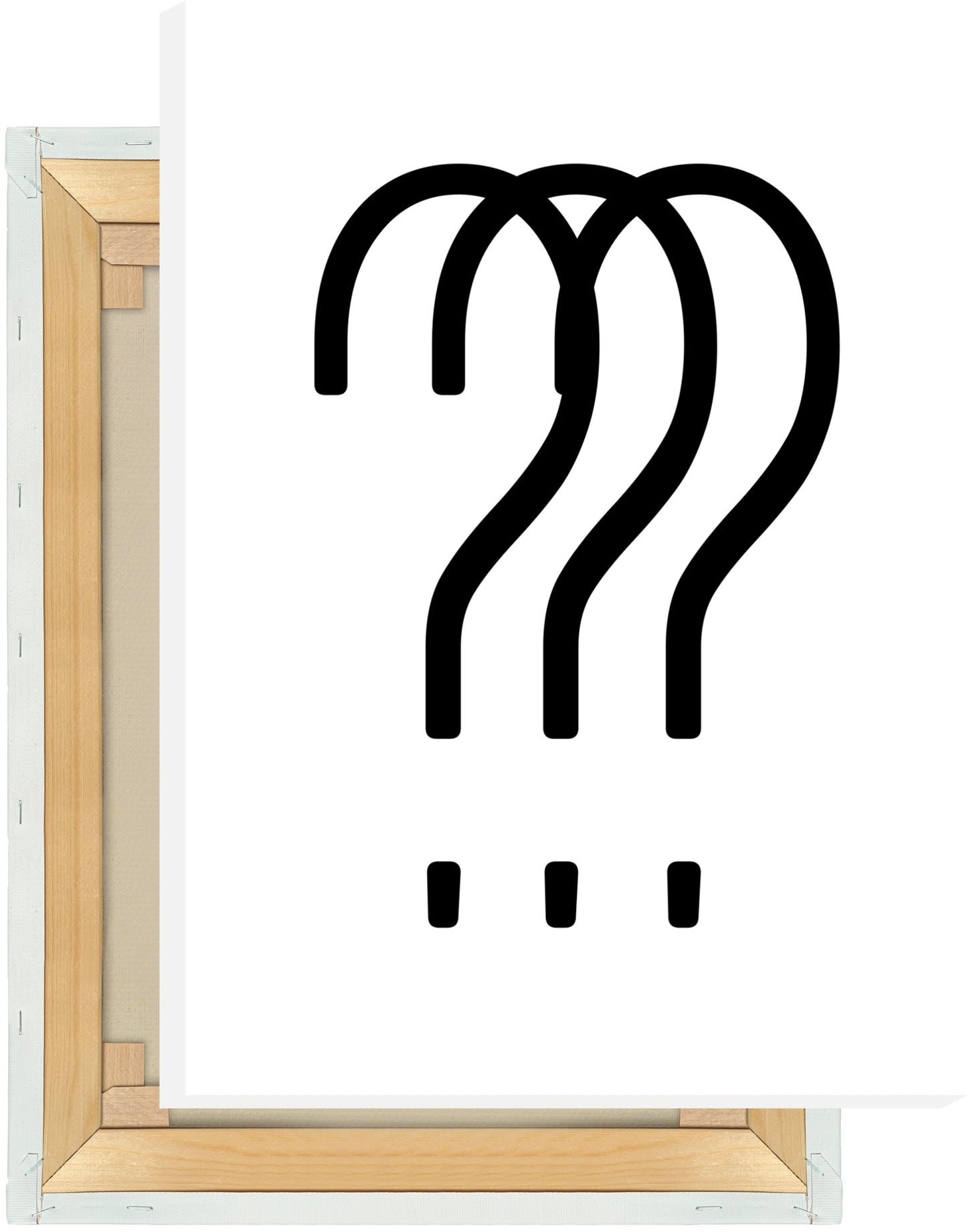Leinwand Fragezeichen - Triple