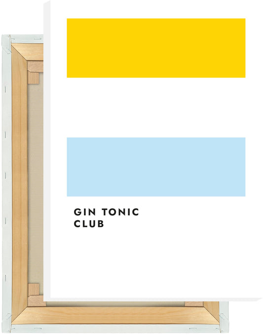 Leinwand Gin Tonic Club (Zitrone)