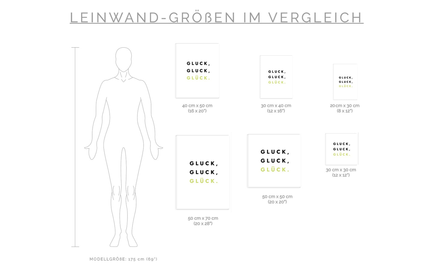 Leinwand Gluck, Gluck, Glück.