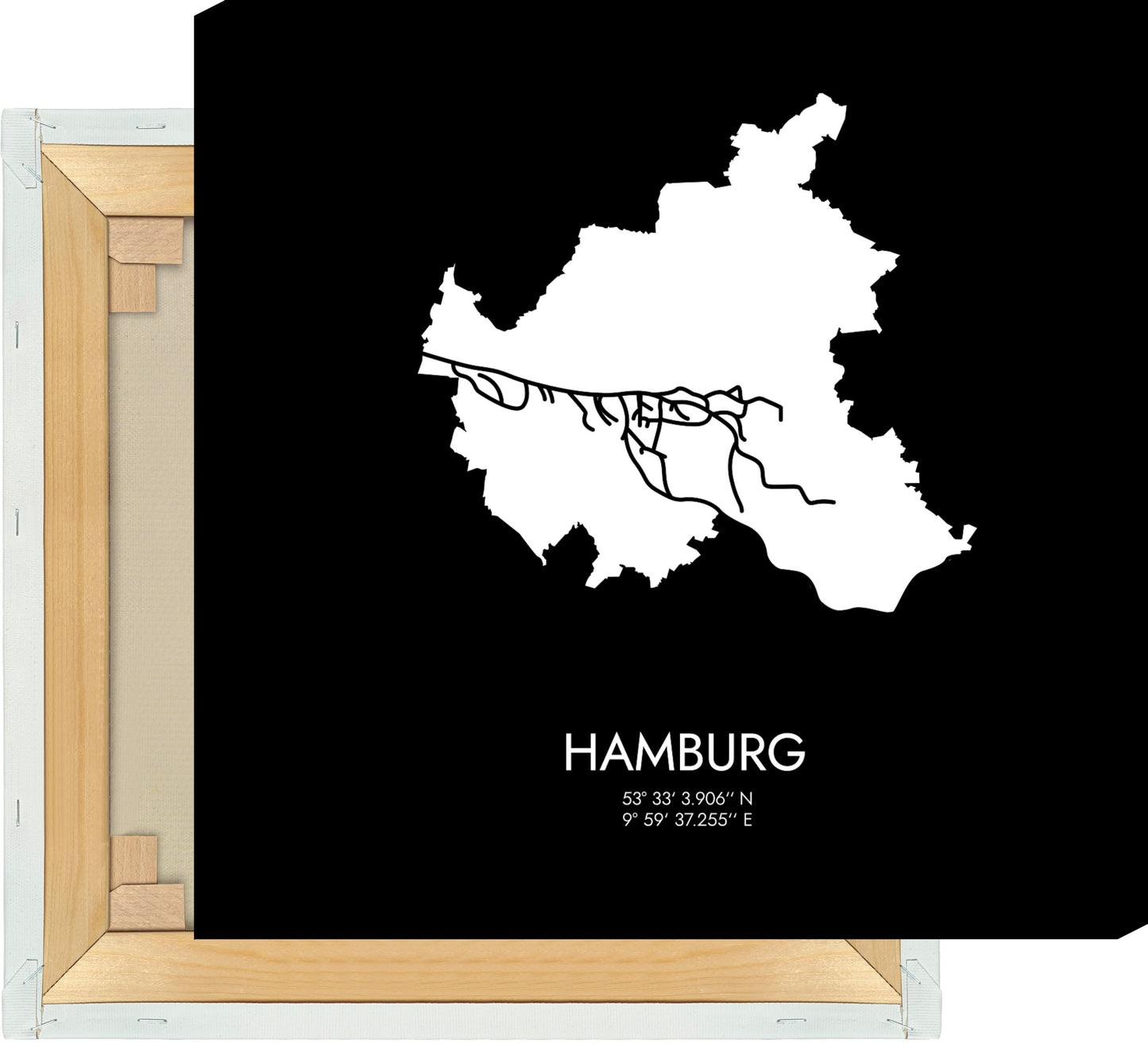 Leinwand Hamburg Koordinaten #3