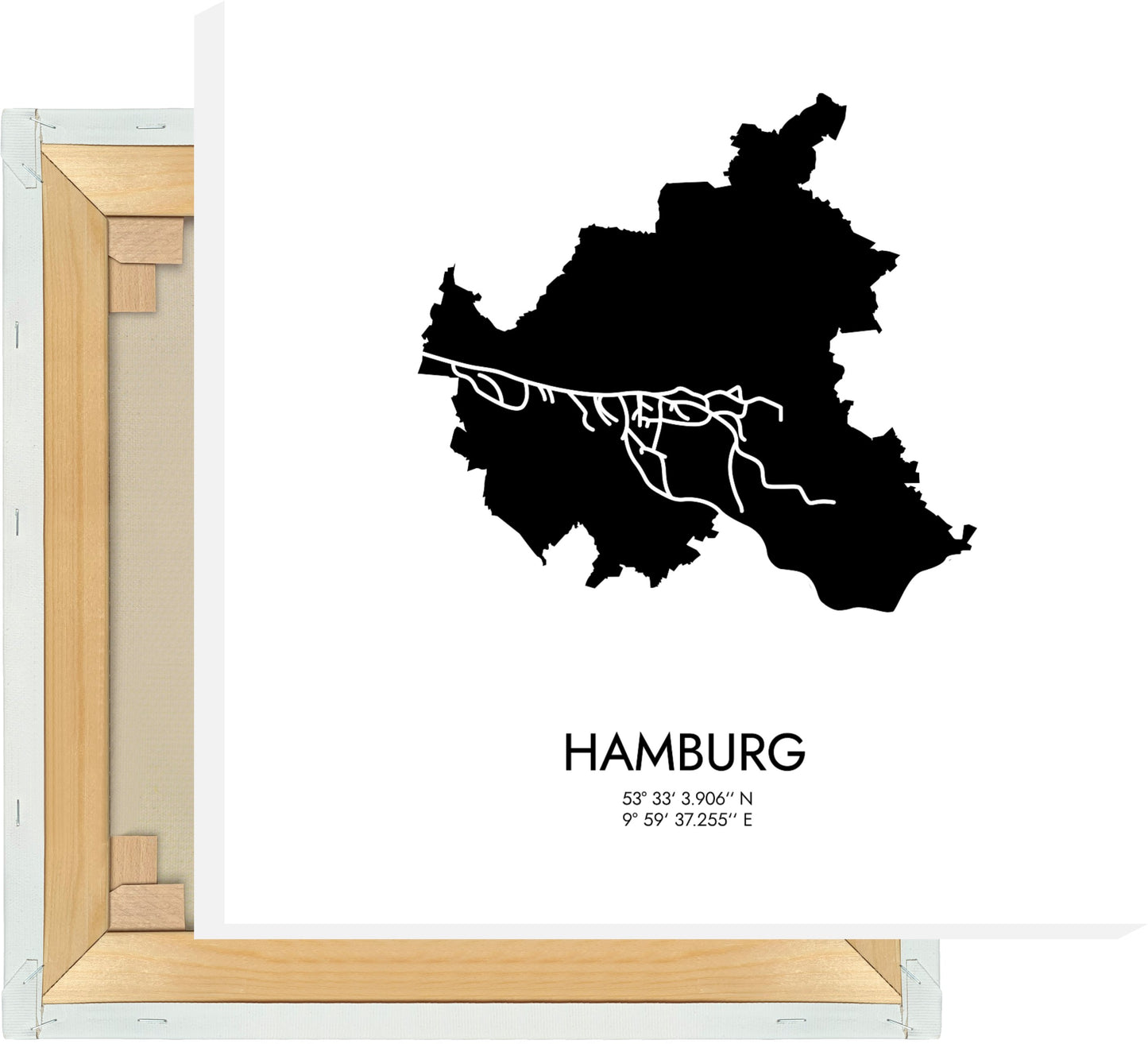 Leinwand Hamburg Koordinaten #3