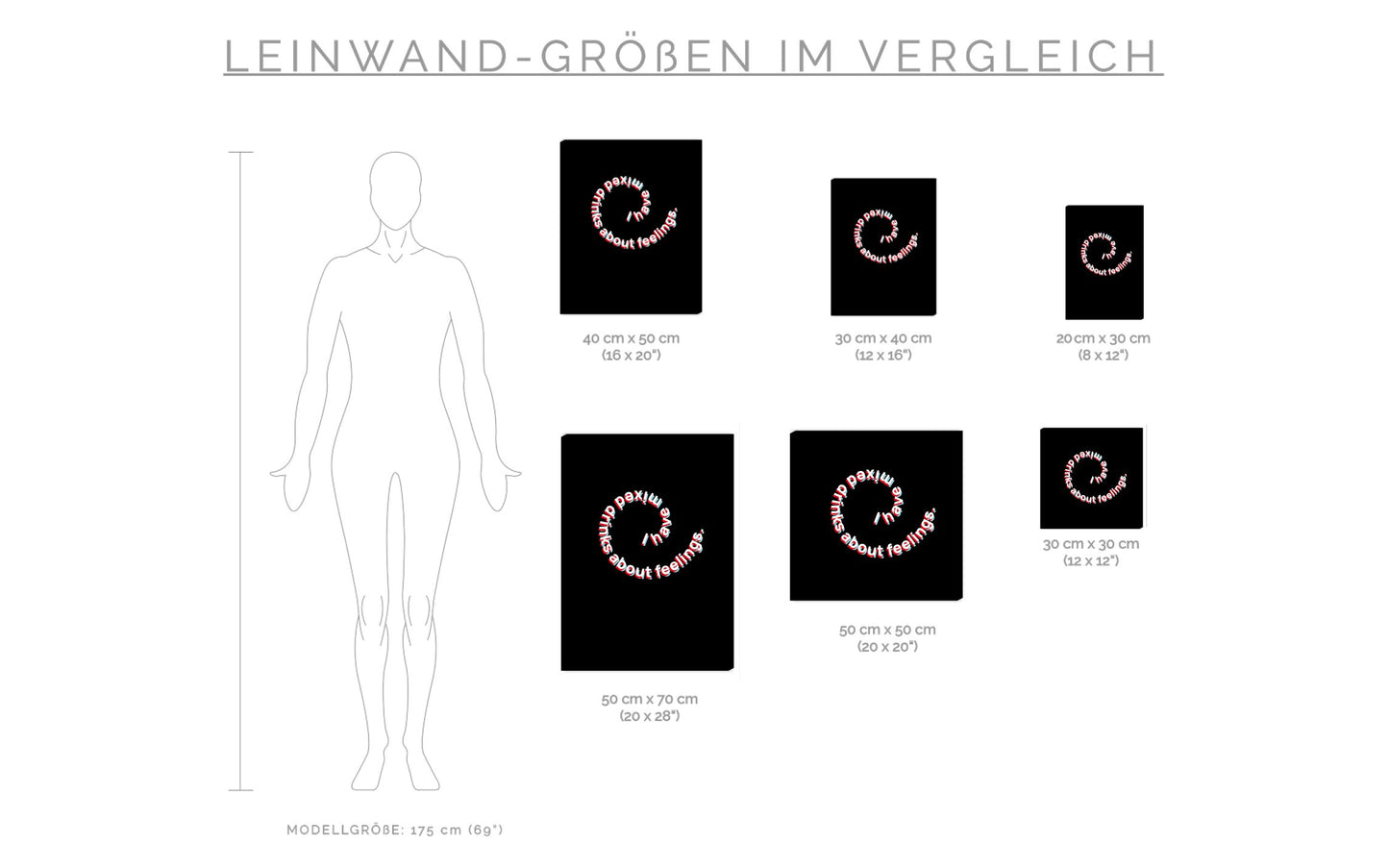 Leinwand I have mixed drinks about feelings #1