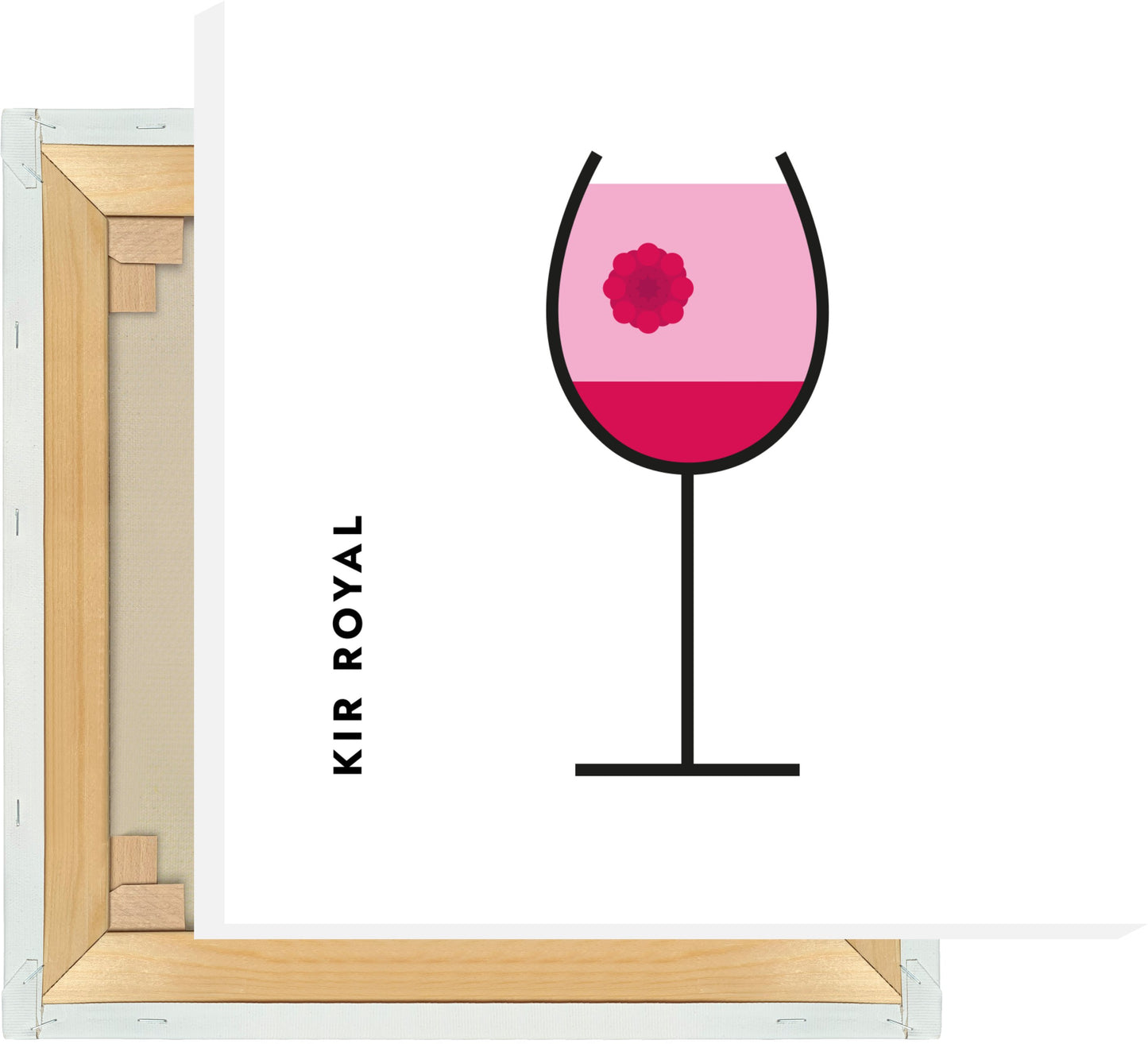 Leinwand Kir Royal im Glas (Bauhaus-Style)