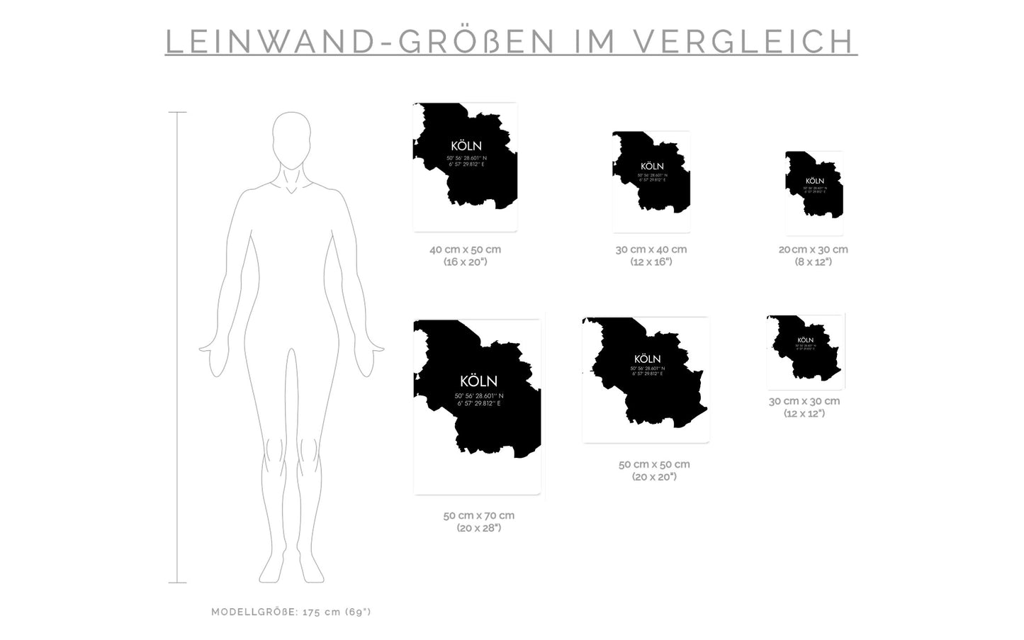 Leinwand Köln Koordinaten #5