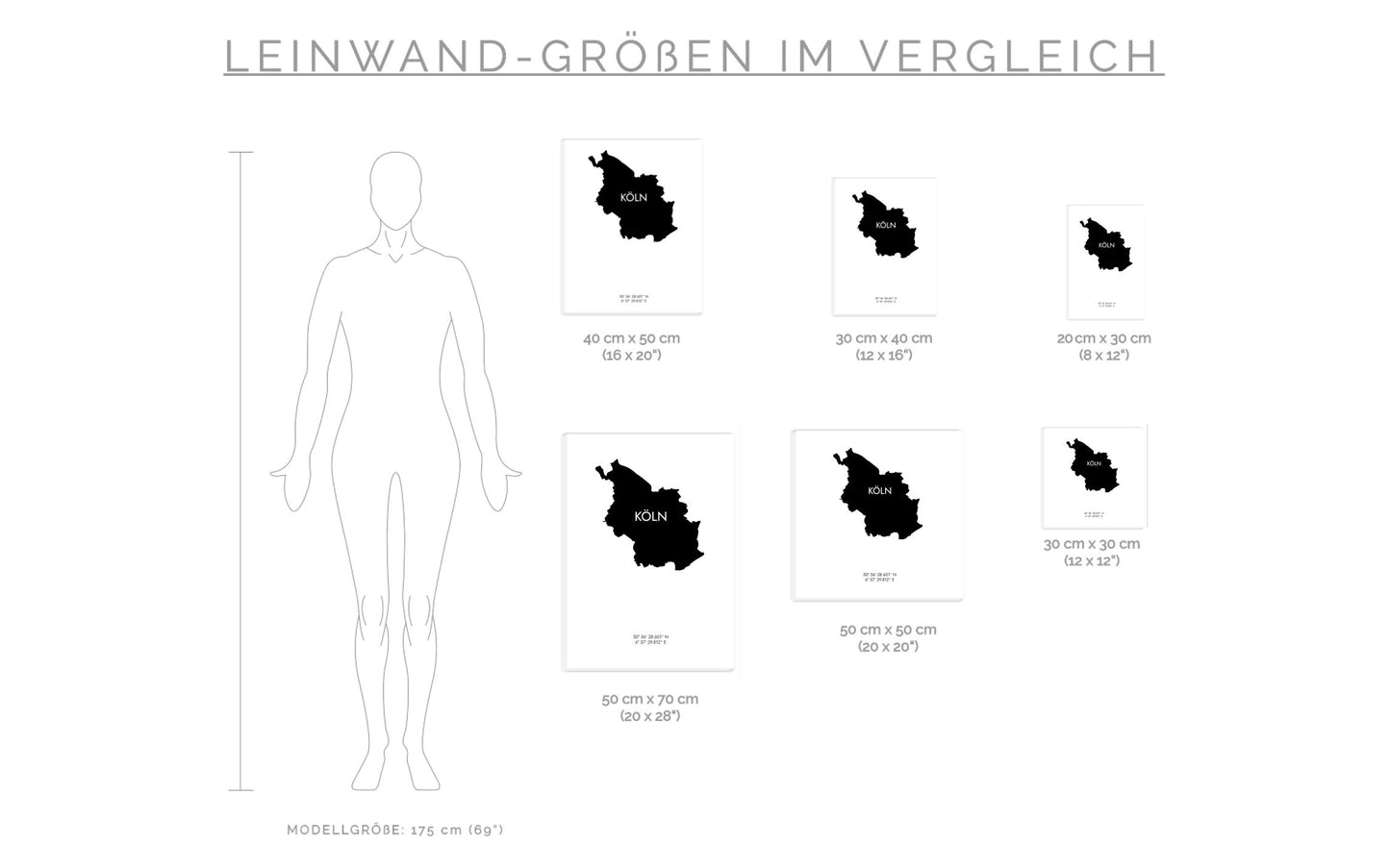 Leinwand Köln Koordinaten #6