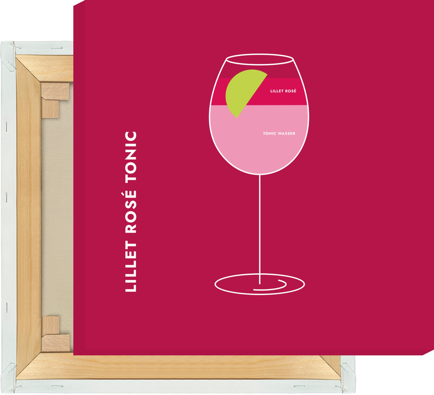 Leinwand Lillet Rosé Tonic im Glas