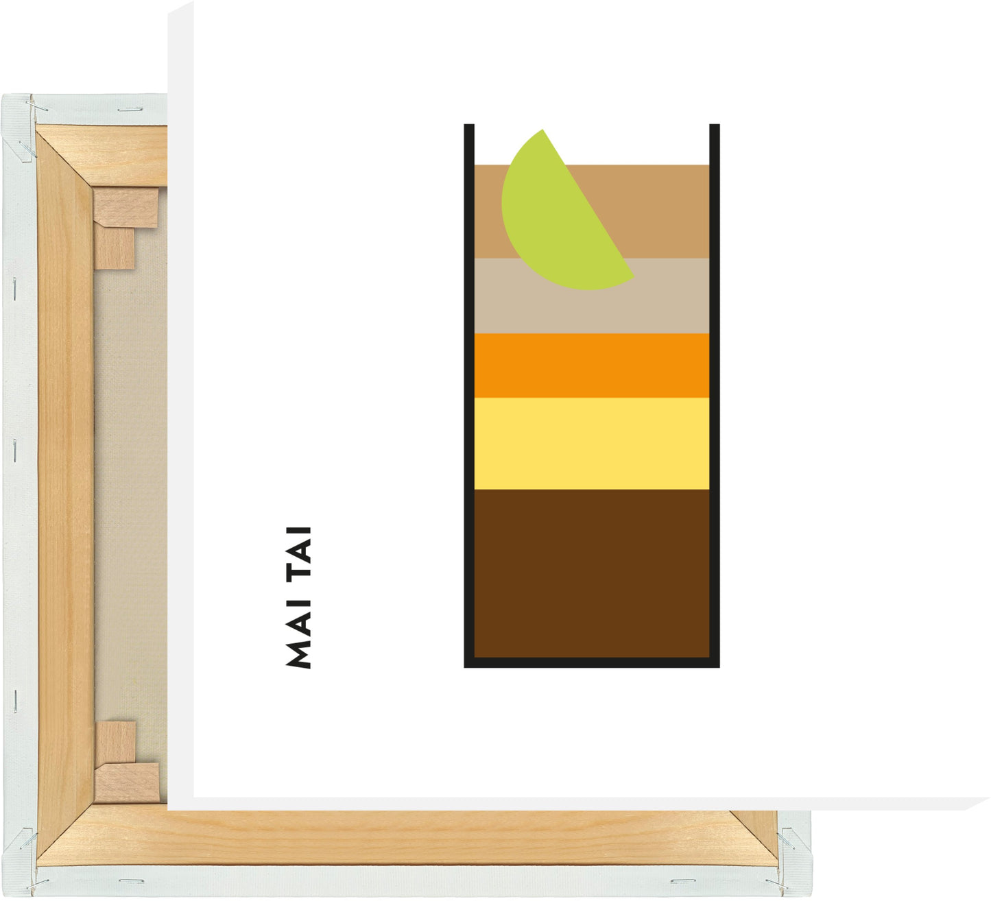 Leinwand Mai Tai im Glas (Bauhaus-Style)