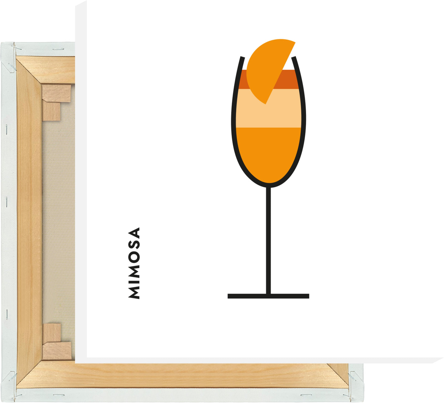 Leinwand Mimosa im Glas (Bauhaus-Style)