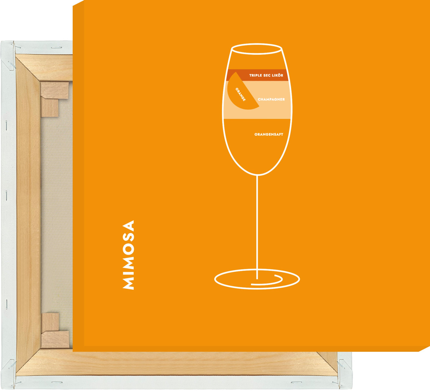 Leinwand Mimosa im Glas