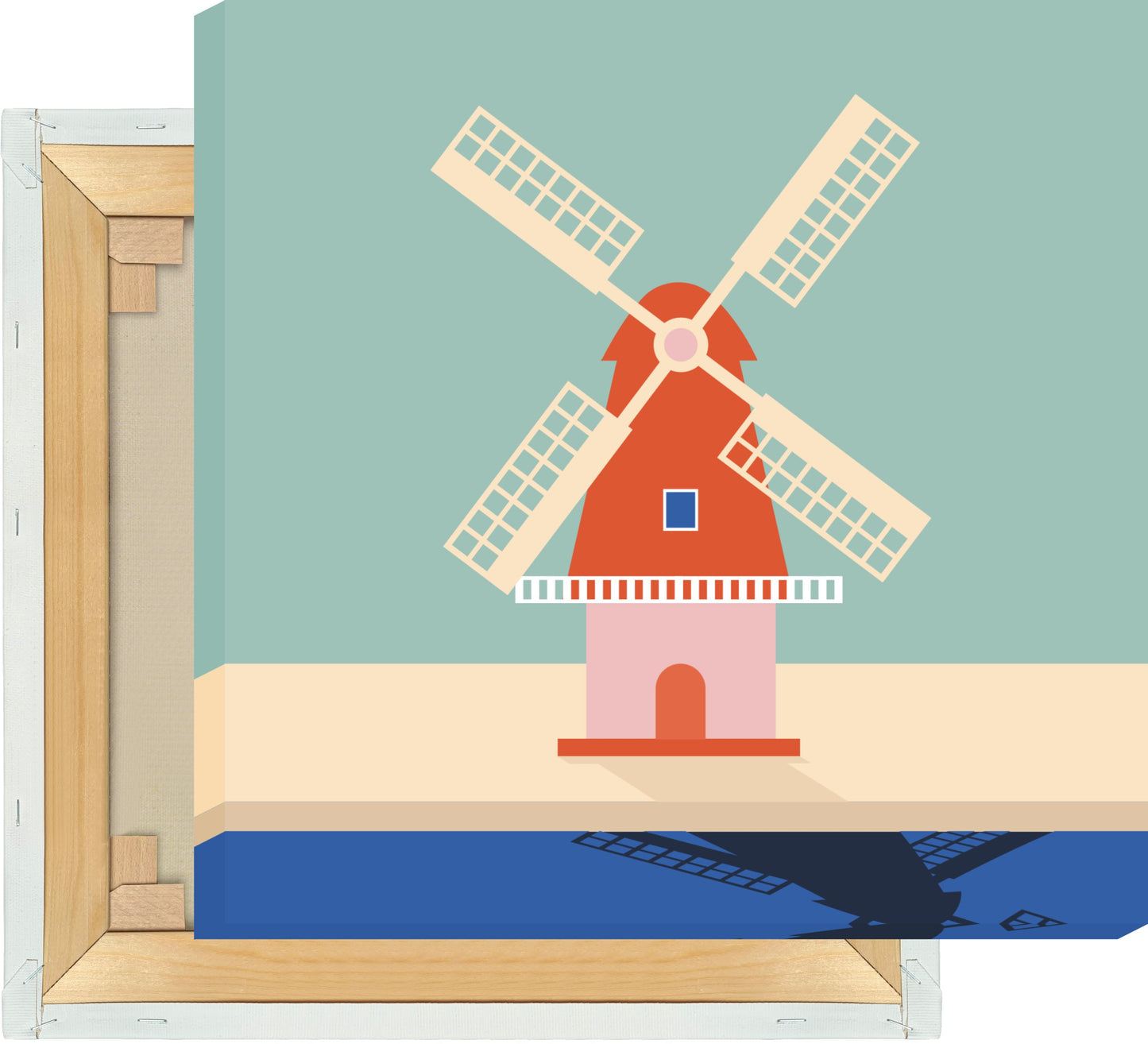 Leinwand Mühle am Wasser - Dreamy Dutch Collection