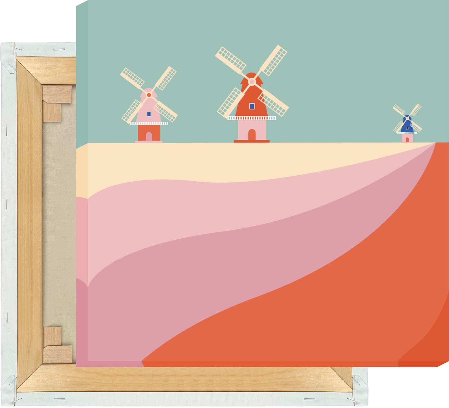 Leinwand Mühlen im Tulpenfeld - Dreamy Dutch Collection