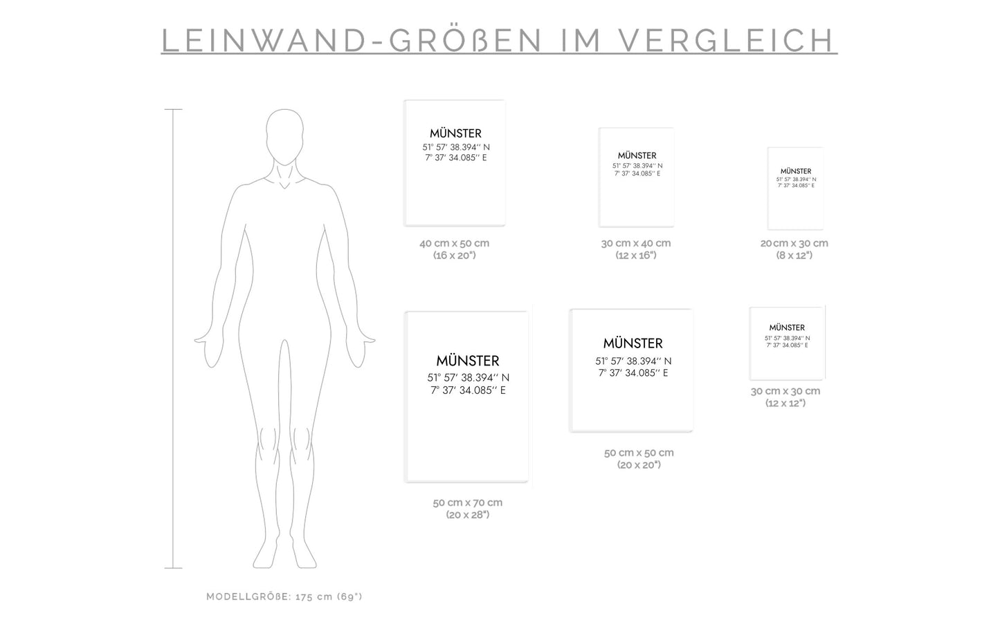 Leinwand Münster Koordinaten #1