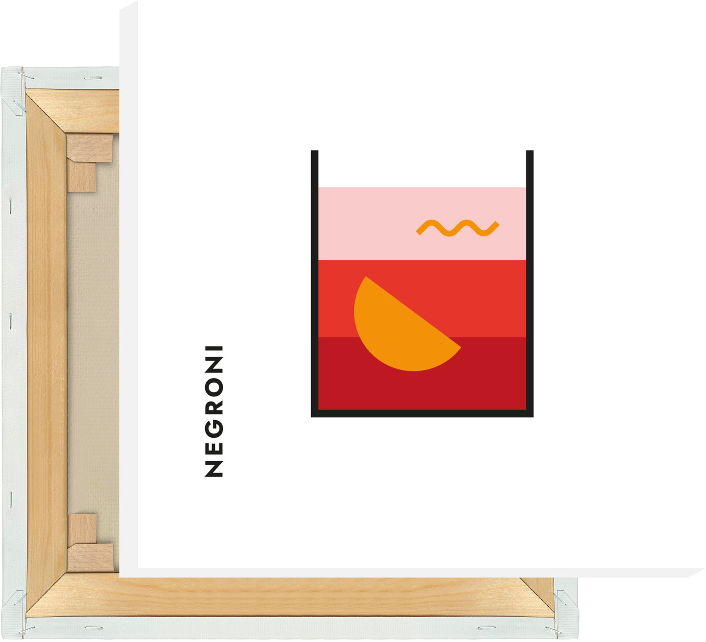 Leinwand Negroni im Glas (Bauhaus-Style)