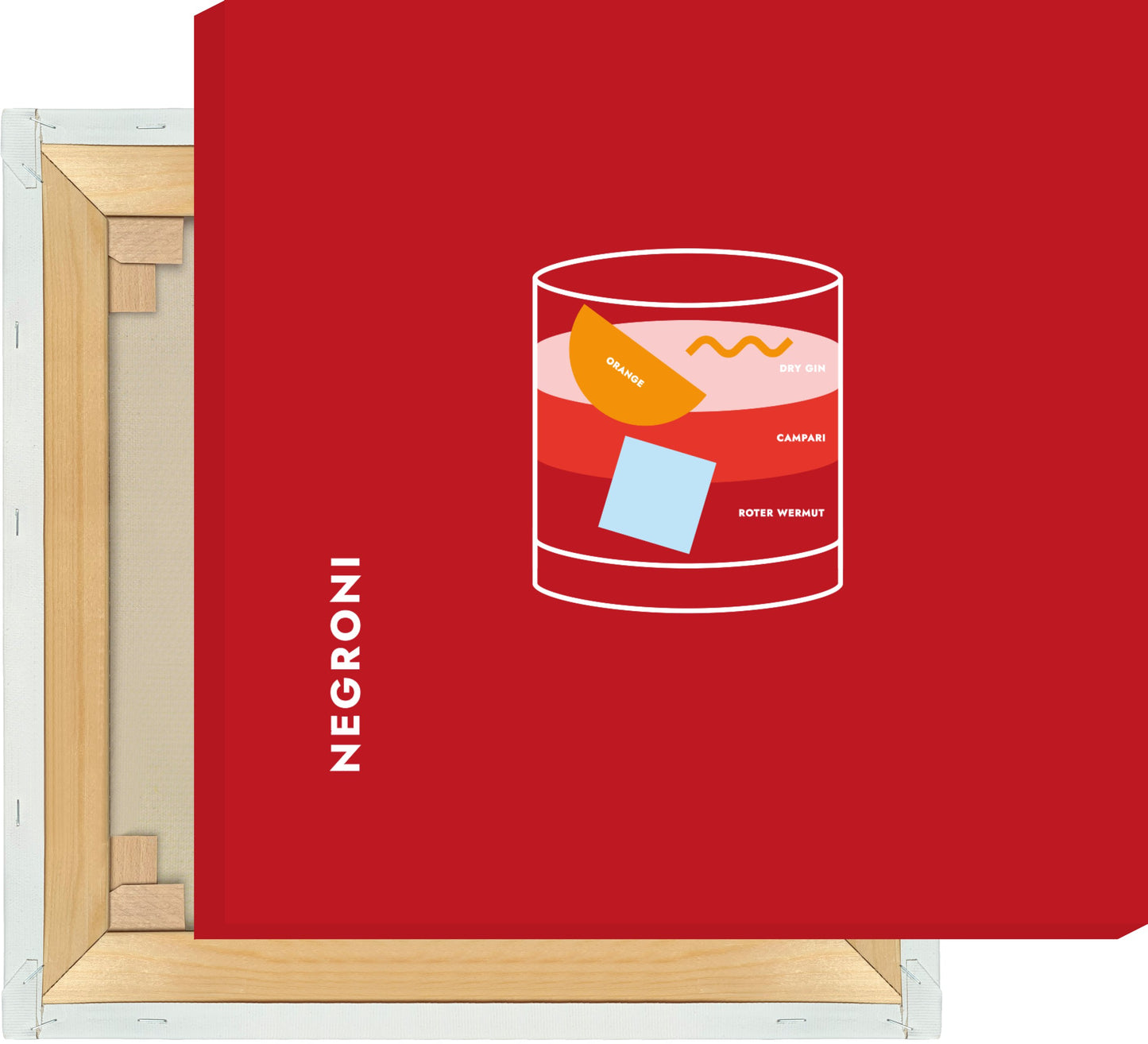 Leinwand Negroni im Glas