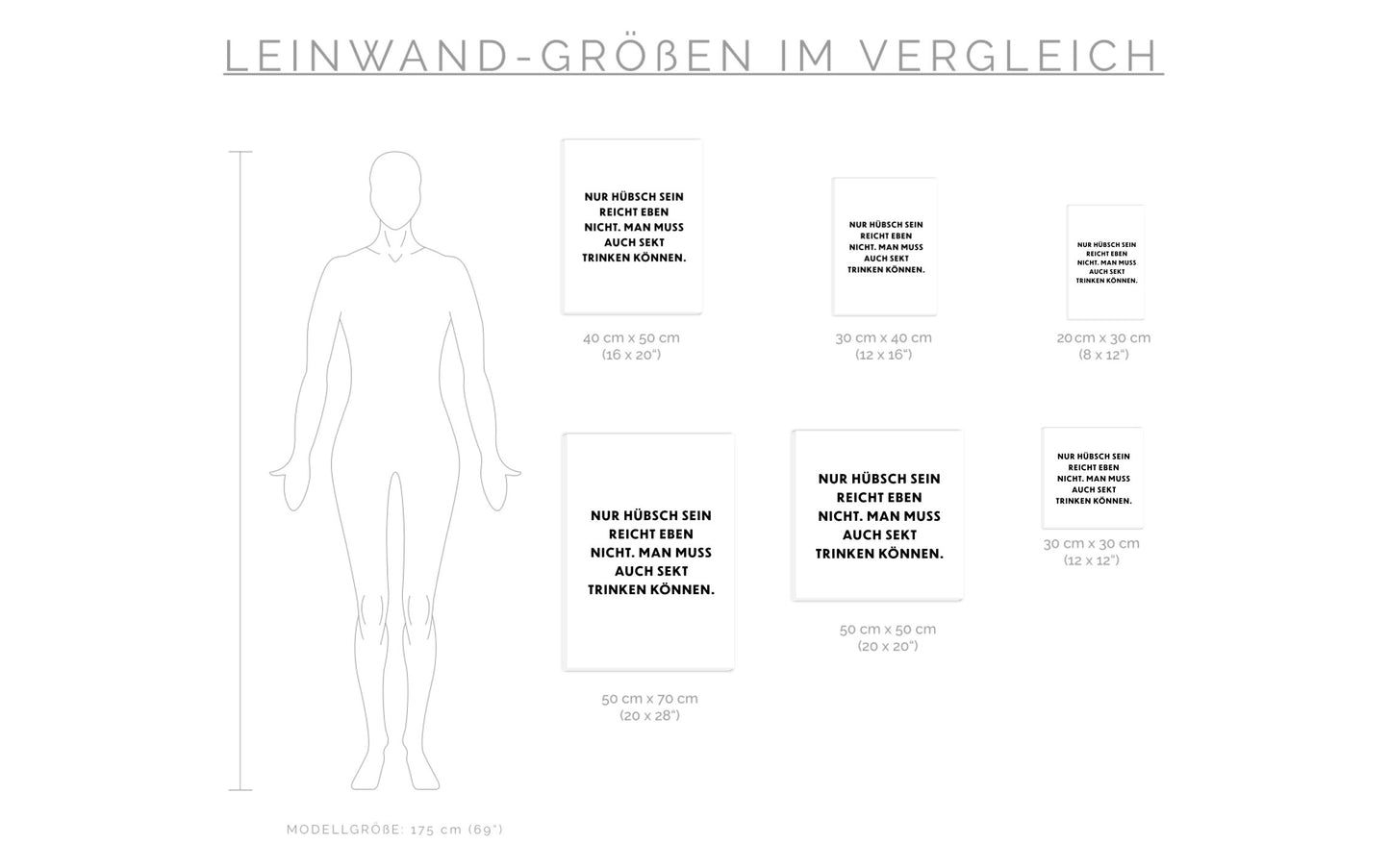 Leinwand Nur hübsch sein reicht eben nicht, man muss auch Sekt trinken können.