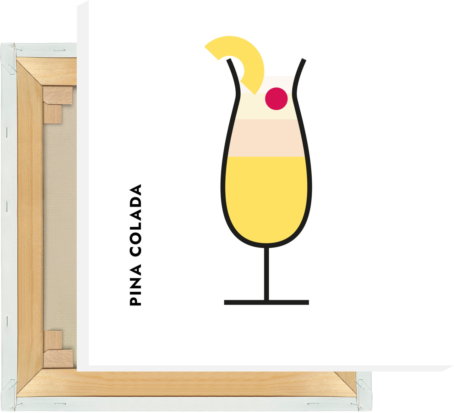 Leinwand Pina Colada im Glas (Bauhaus-Style)