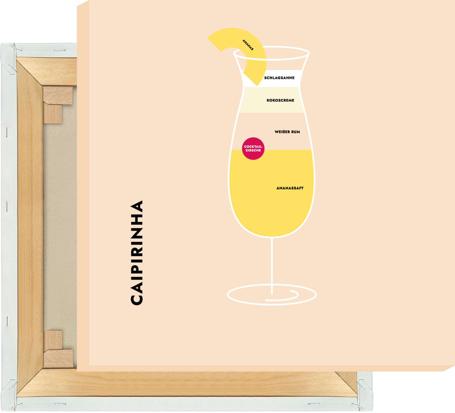 Leinwand Pina Colada im Glas