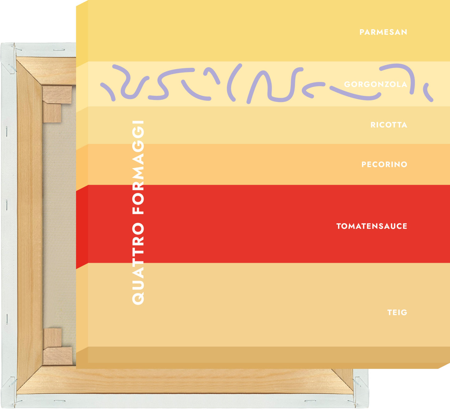 Leinwand Pizza - Quattro Formaggi