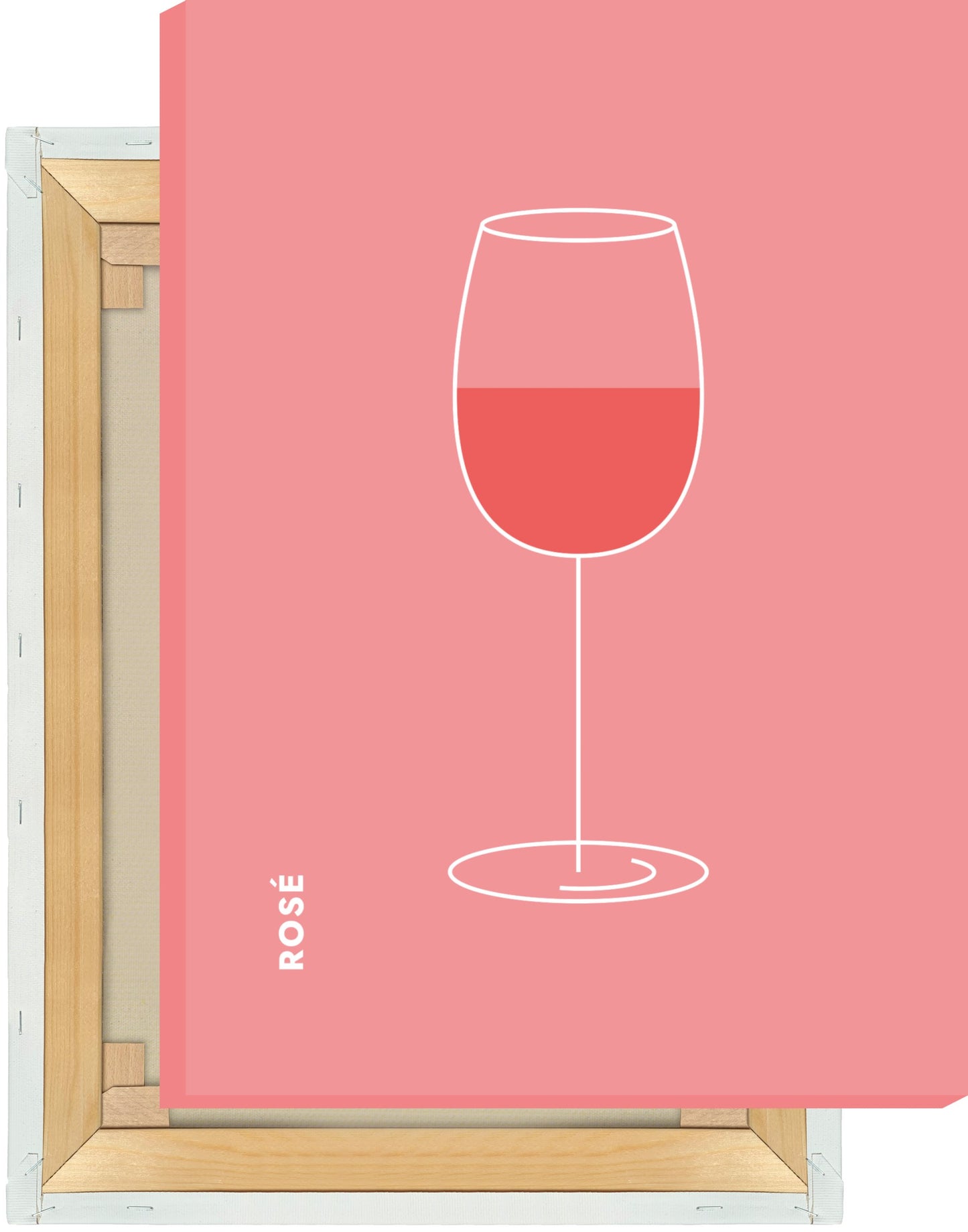 Leinwand Rosé im Glas