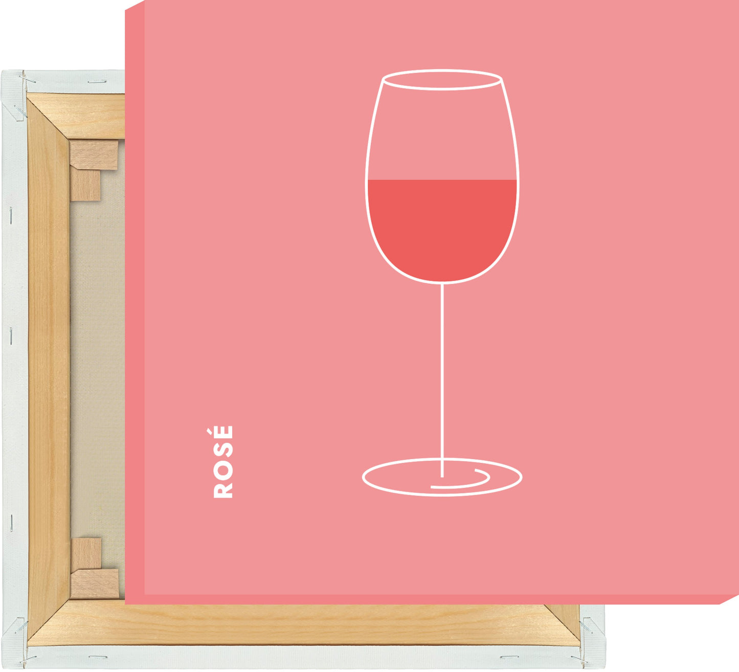 Leinwand Rosé im Glas