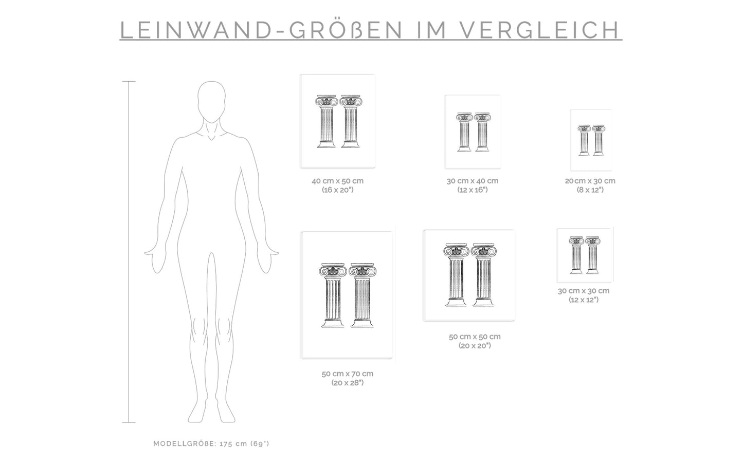 Leinwand Säulen