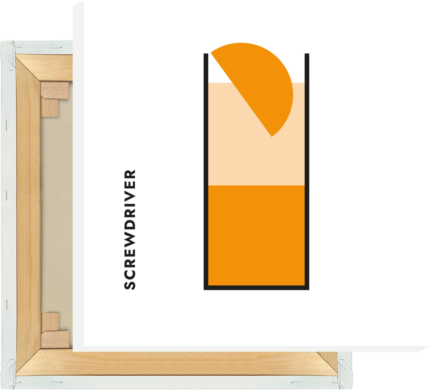 Leinwand Screwdriver im Glas (Bauhaus-Style)